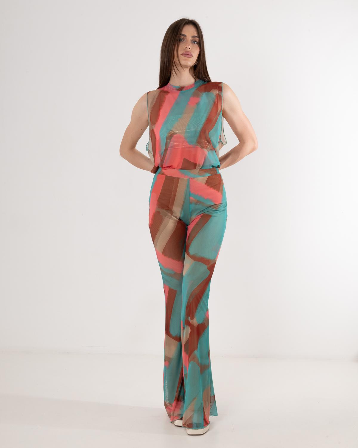Kostumn pantaloni a fantasia effetto tie dye KE2430 FANTASIA KOSTUMN 