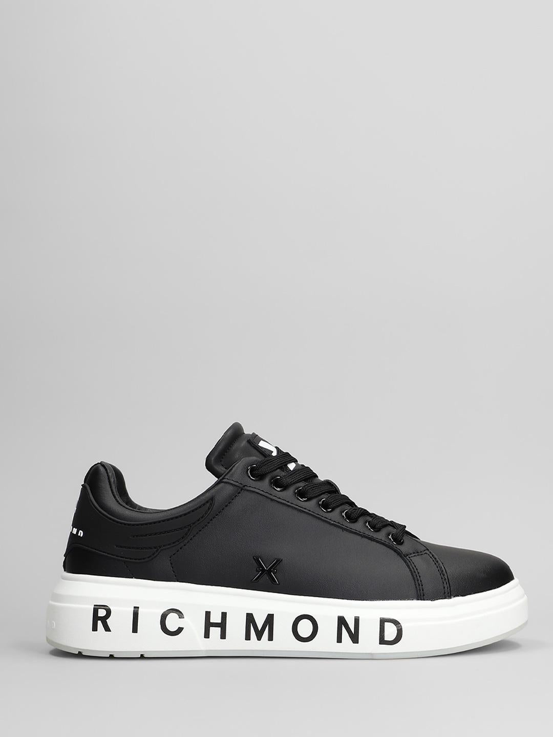John Richmond 27302 CPB sneakers nero con suola logata 27302-CP B NERO JOHN RICHMOND 