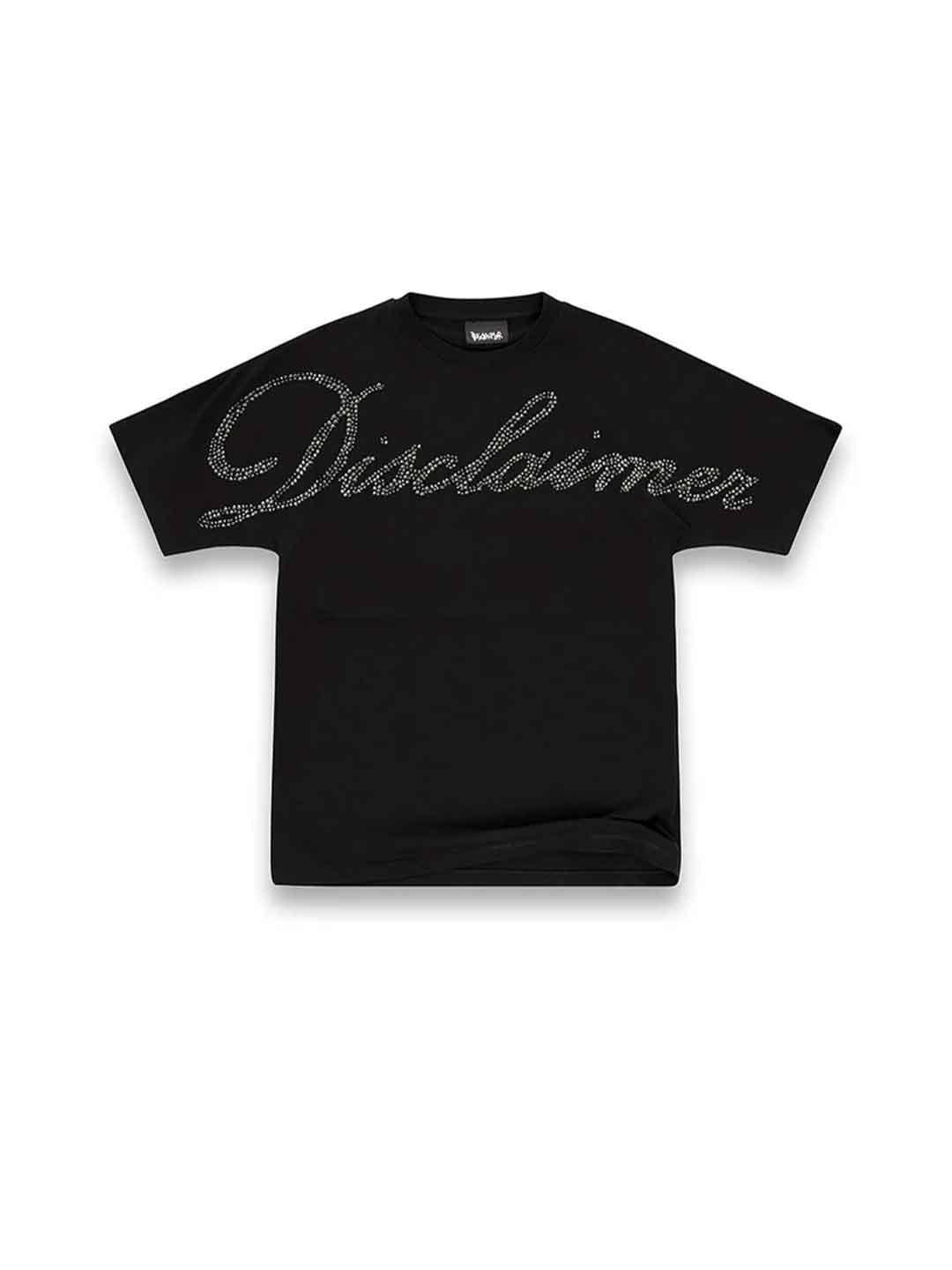 Disclaimer t-shirt nero con strass 55177 NERO DISCLAIMER 