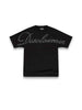 Disclaimer t-shirt nero con strass
