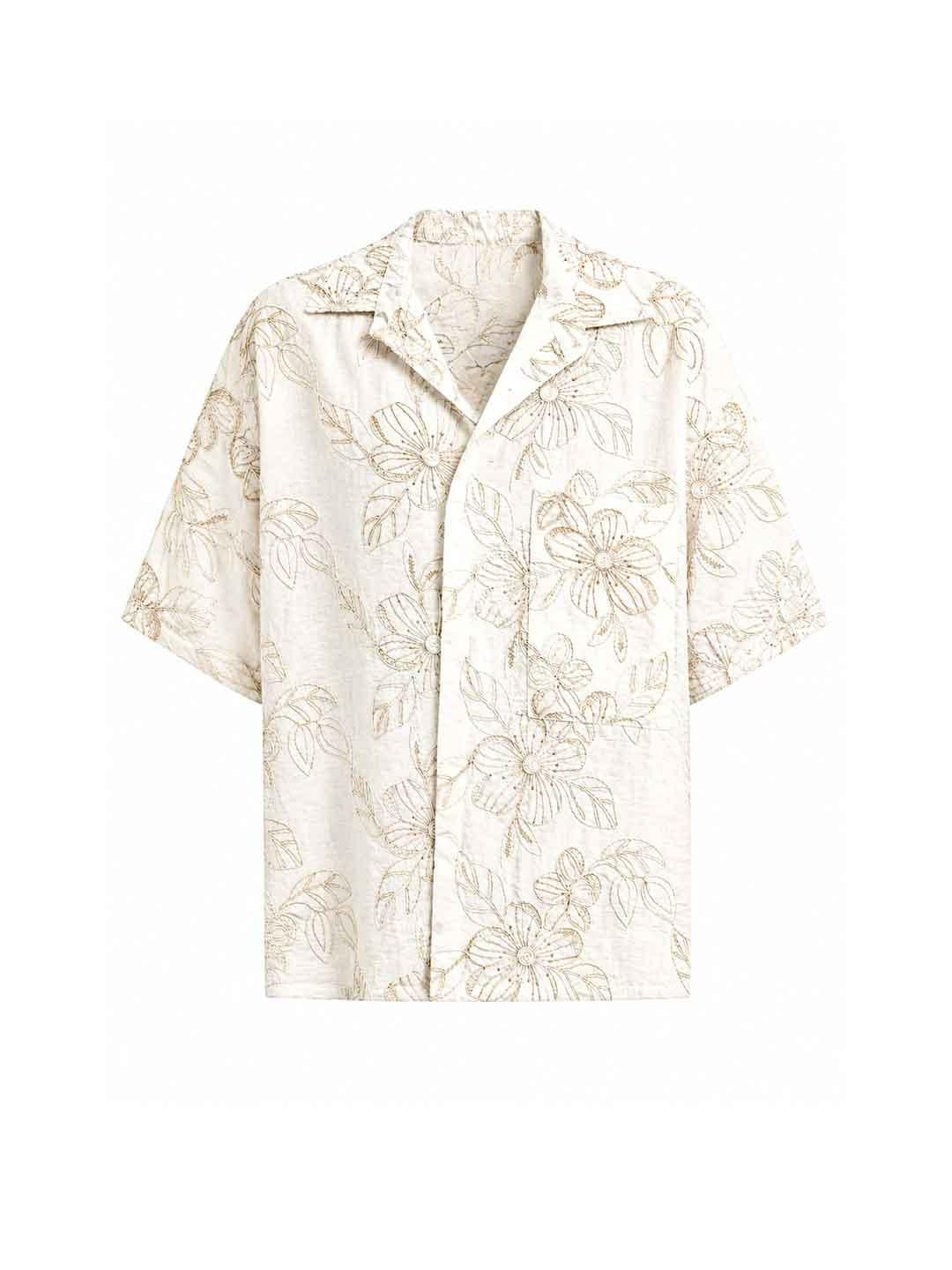 All Or Nothing Ibiza camicia panna con ricami IBIZA CAMICIA PANNA ALL OR NOTHING 