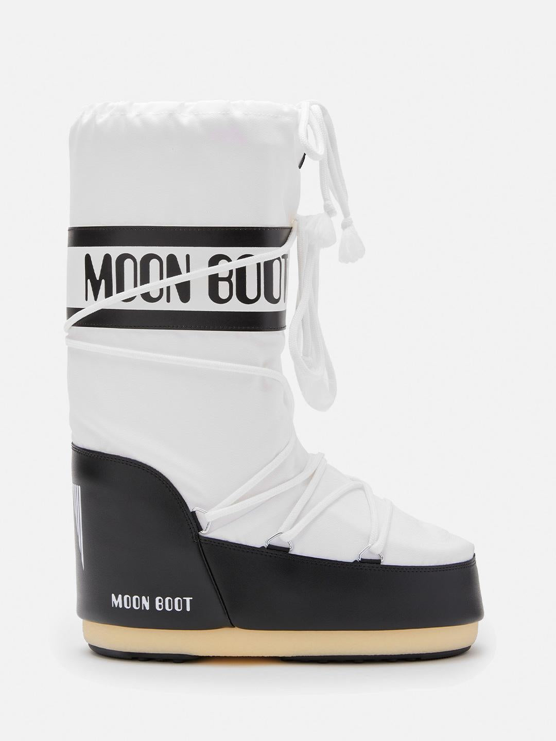 Moon Boot Icon stivali bianco alto in Nylon 1400440 BIANCO MOON BOOT 