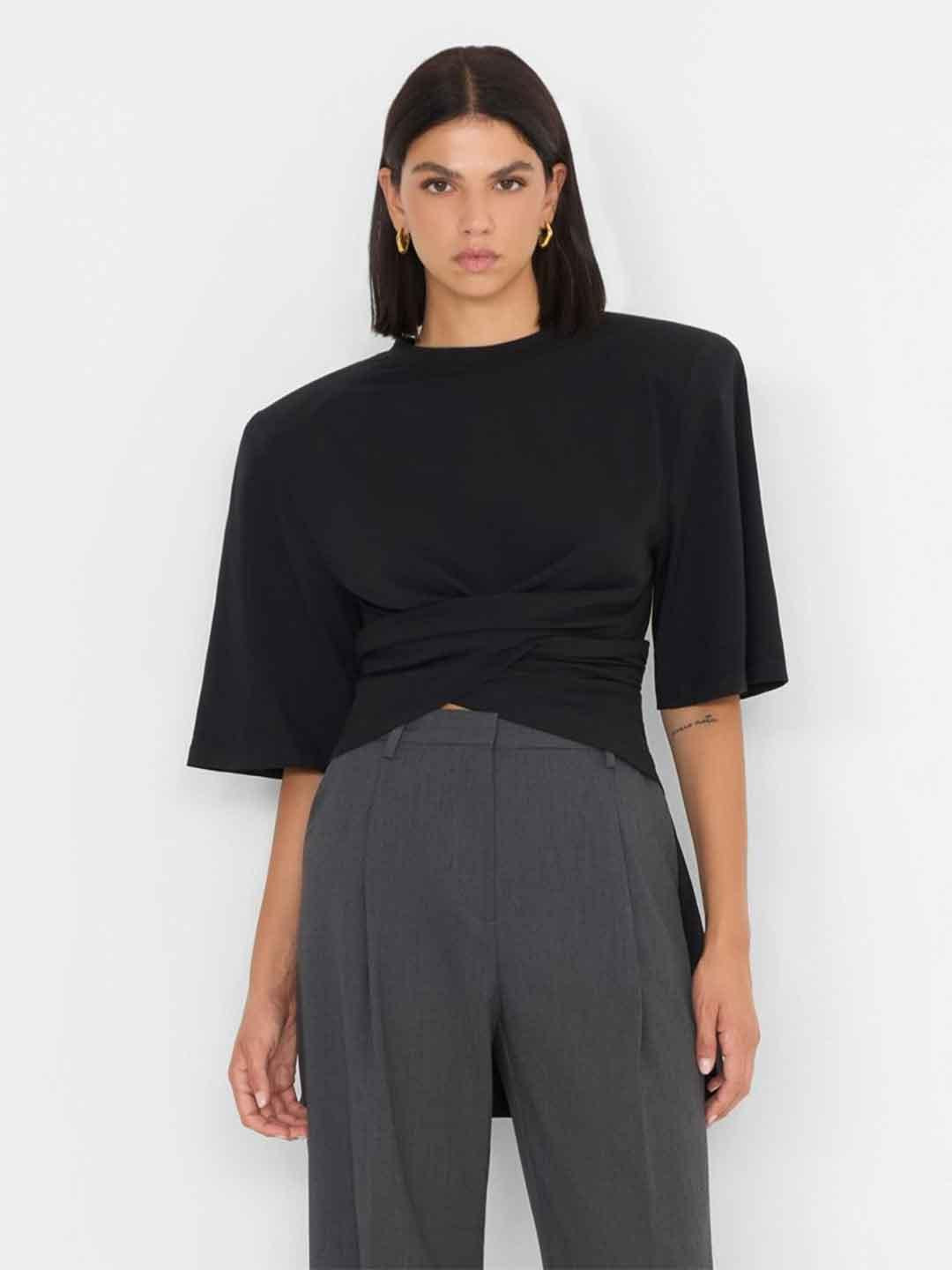 Silence Twisty t-shirt nero con spalline MA7027 NERO SILENCE 