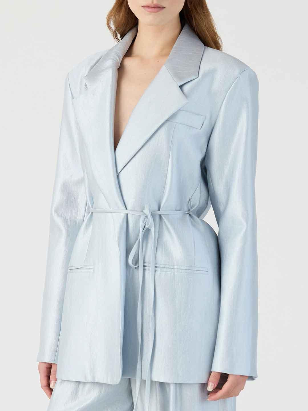 Eleh giacca azzurro con laccio in vita SS260402 AZZURRO ELEH 