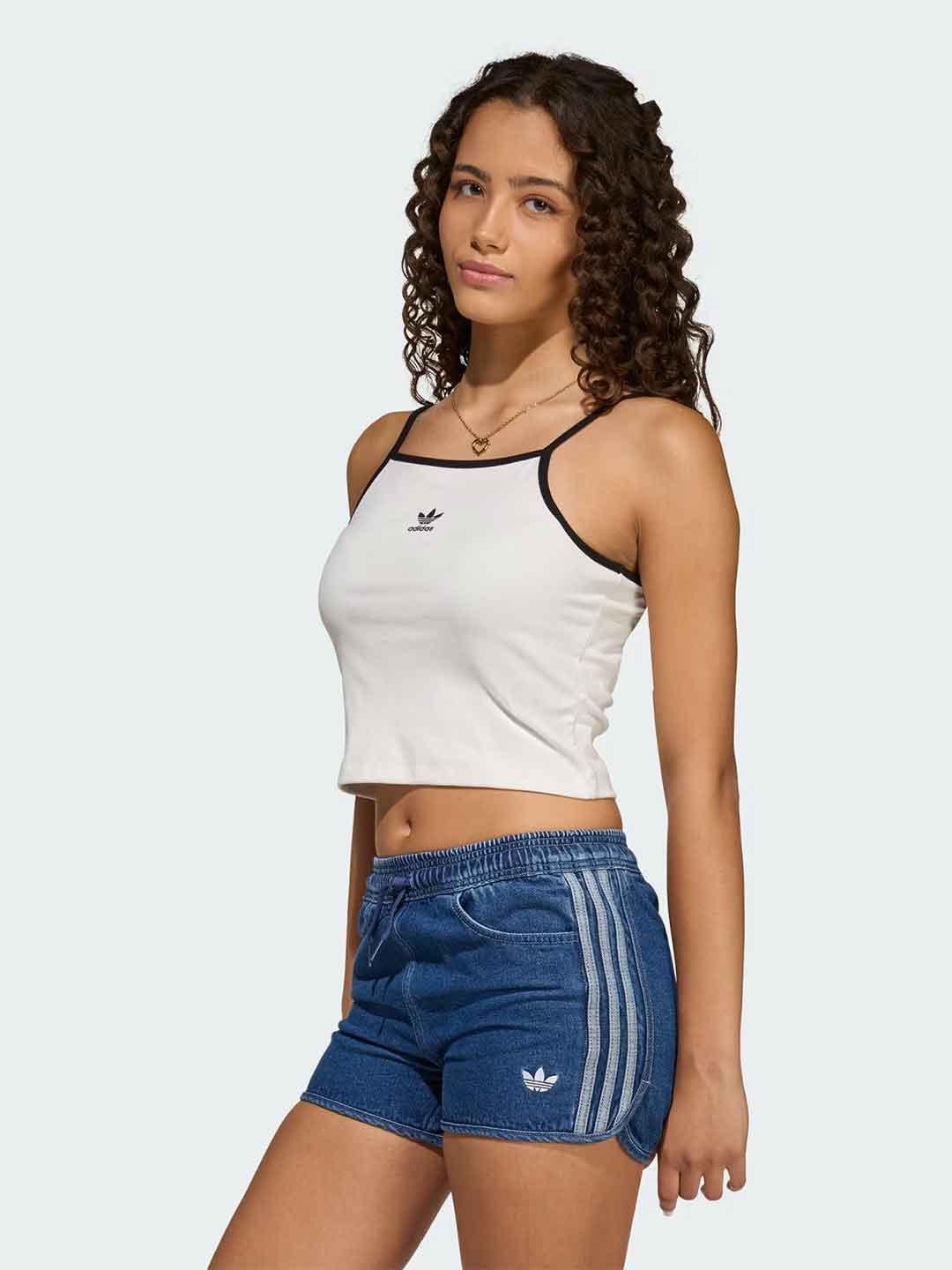 Adidas Slim Mini Rib top bianco KE2493 BIANCO ADIDAS 