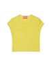 Diesel Tangie t-shirt giallo con logo forato