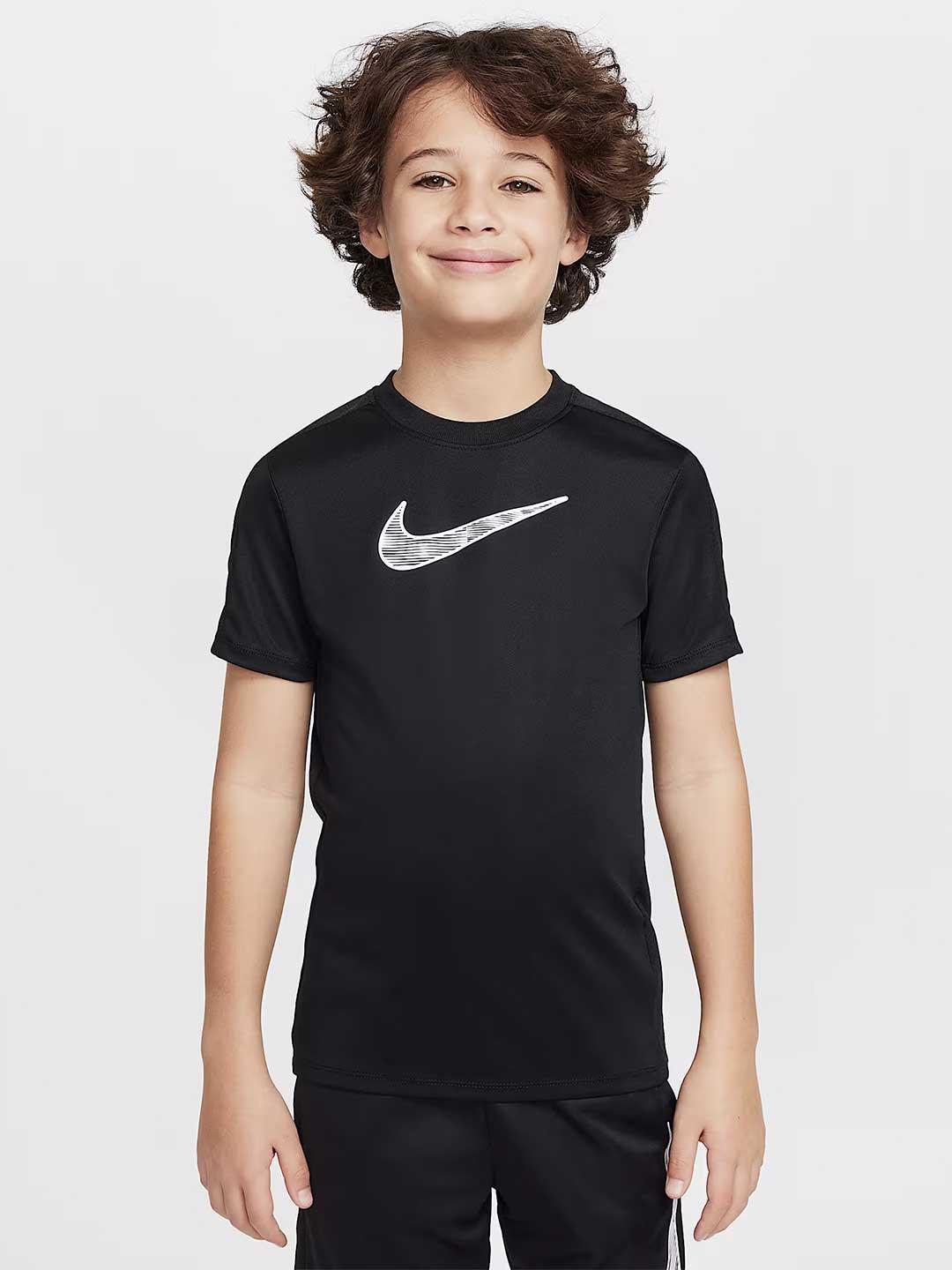 Nike t-shirt kids nero con logo bianco HF8079-010 NERO NIKE 