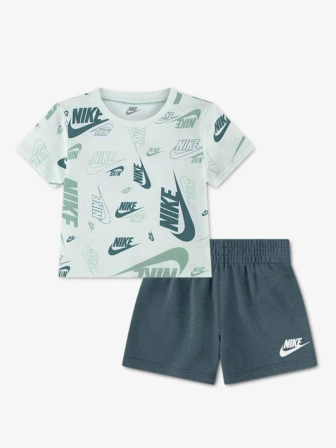Nike coordinato kids verde multilogo 12-24 mesi 66N043 G3S VERDE NIKE 