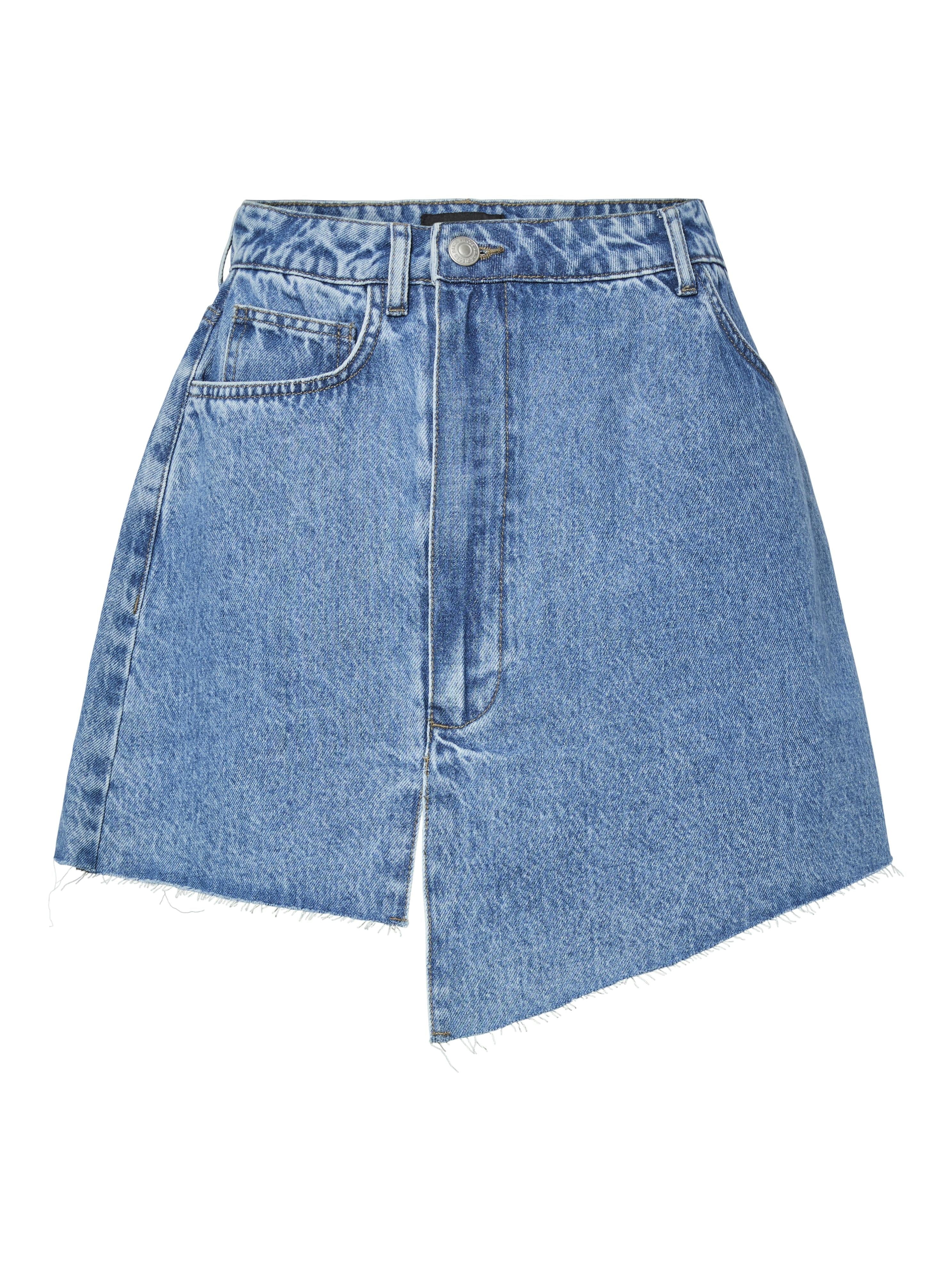 Pieces gonna in jeans corta asimmetrica 17157254 JEANS PIECES 