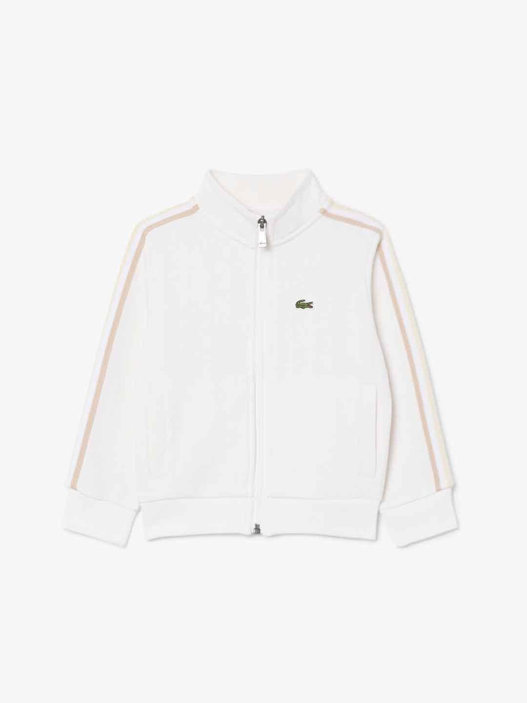 Lacoste felpa kids panna con zip 2-7 anni 847108 W8L PANNA LACOSTE 
