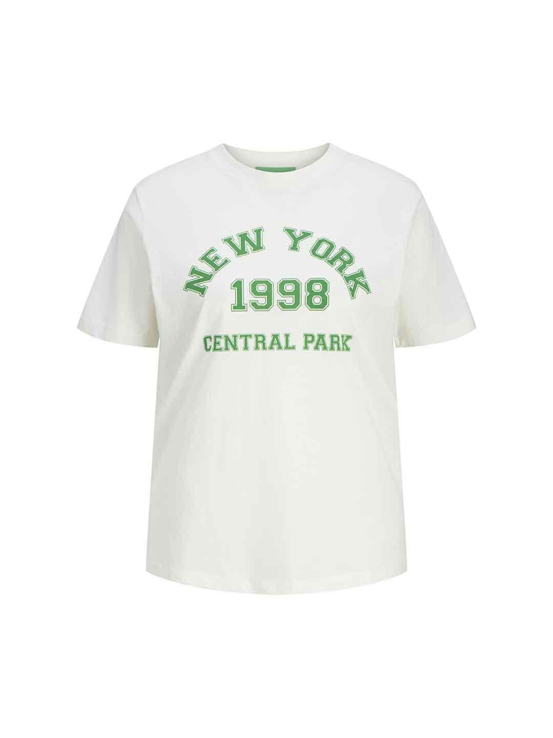 JJXX t-shirt panna con stampa verde 12260607 PANNA JJXX 