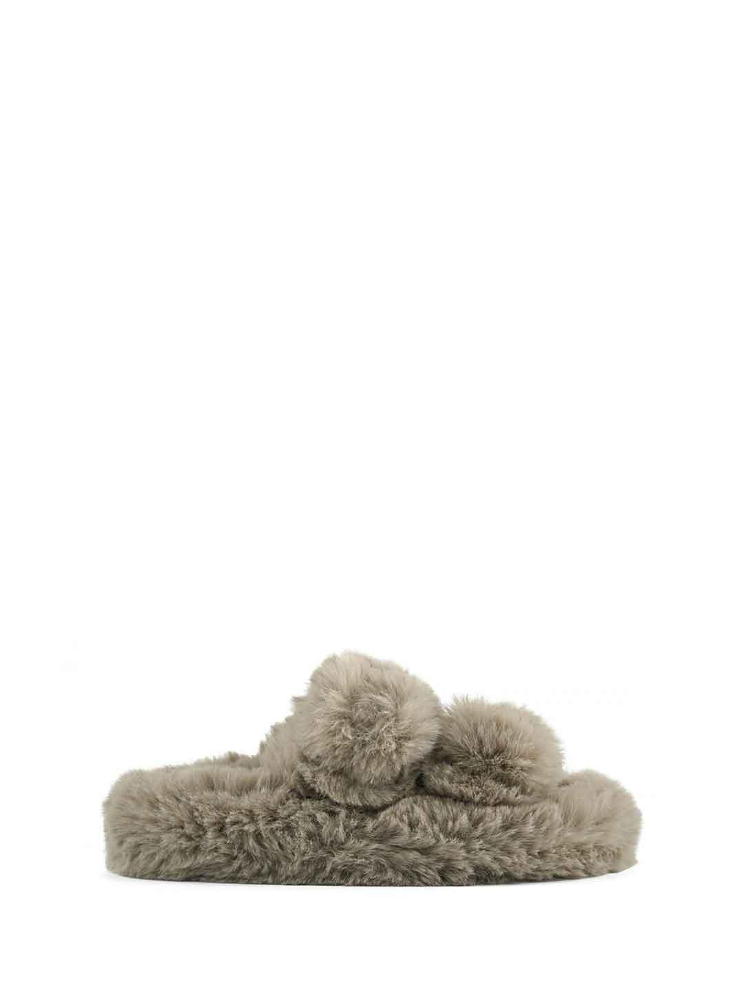 Colors Of California sandali beige con pelliccia SLIPPERS03 BEIGE COLORS OF CALIFORNIA 