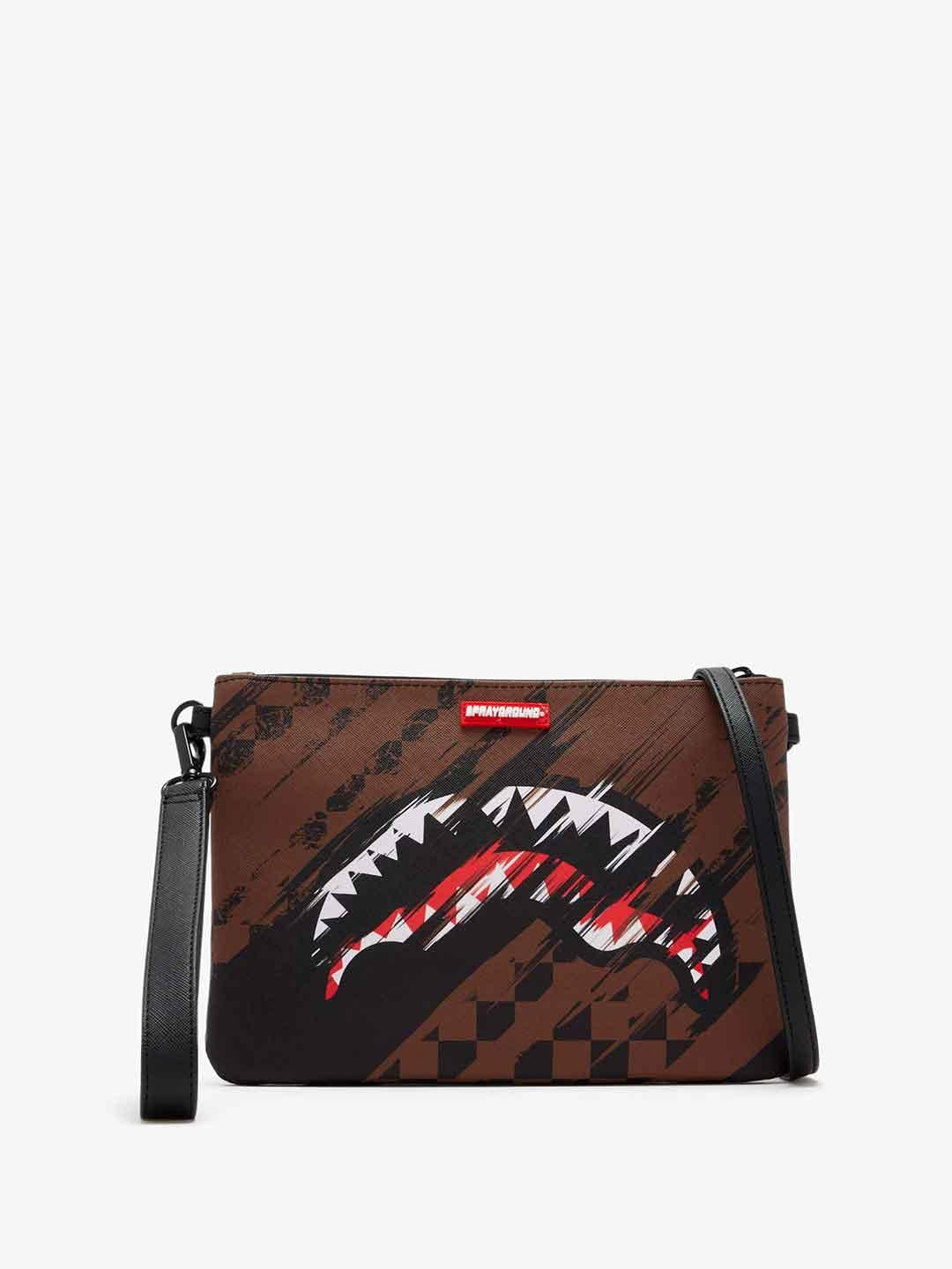 Sprayground Smeared Grunge pochette marrone 910B8969NSZ MARRONE SPRAYGROUND 