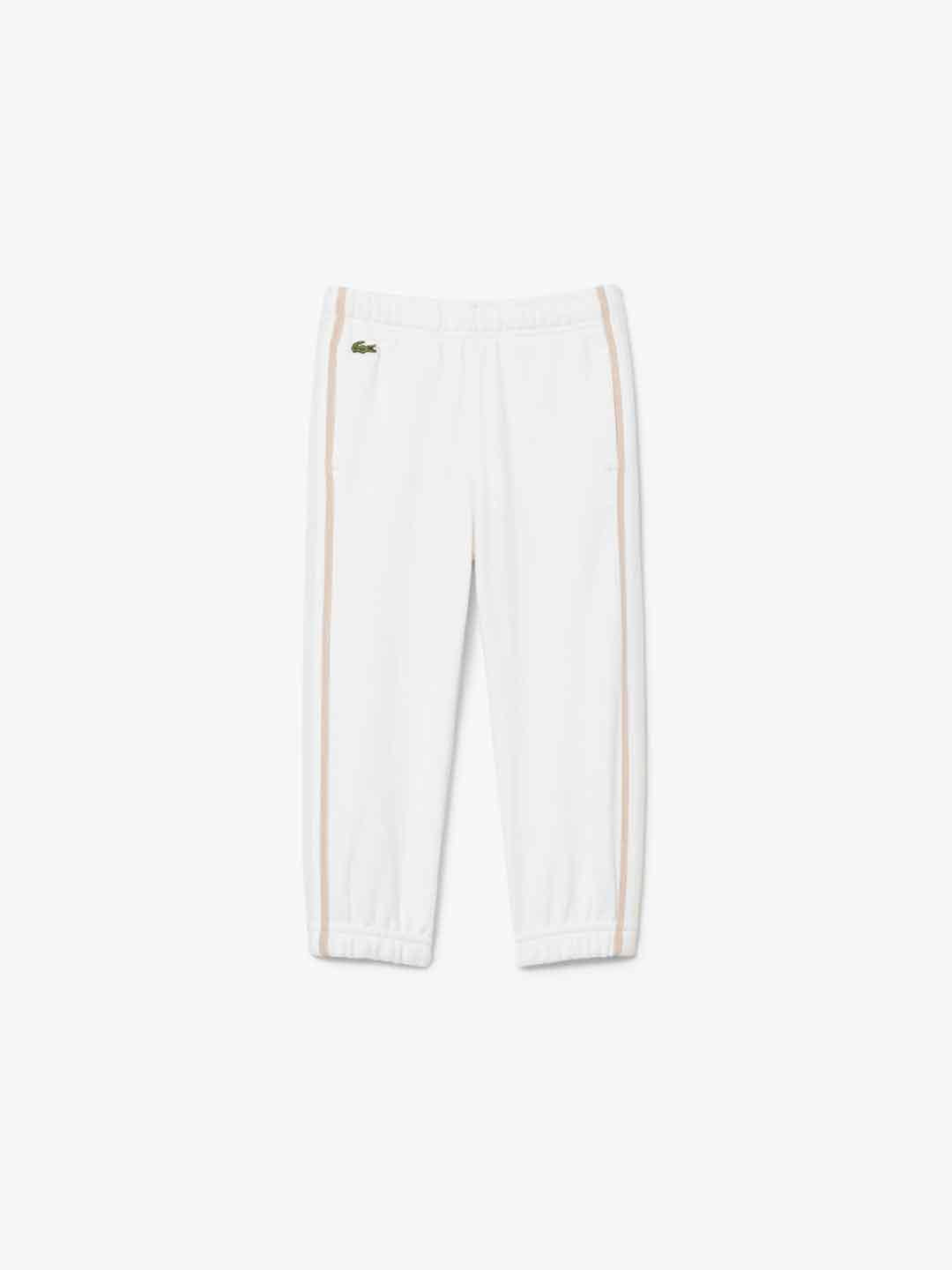 Lacoste pantalone kids panna con bande 2-7 anni 847110 W8L PANNA LACOSTE 