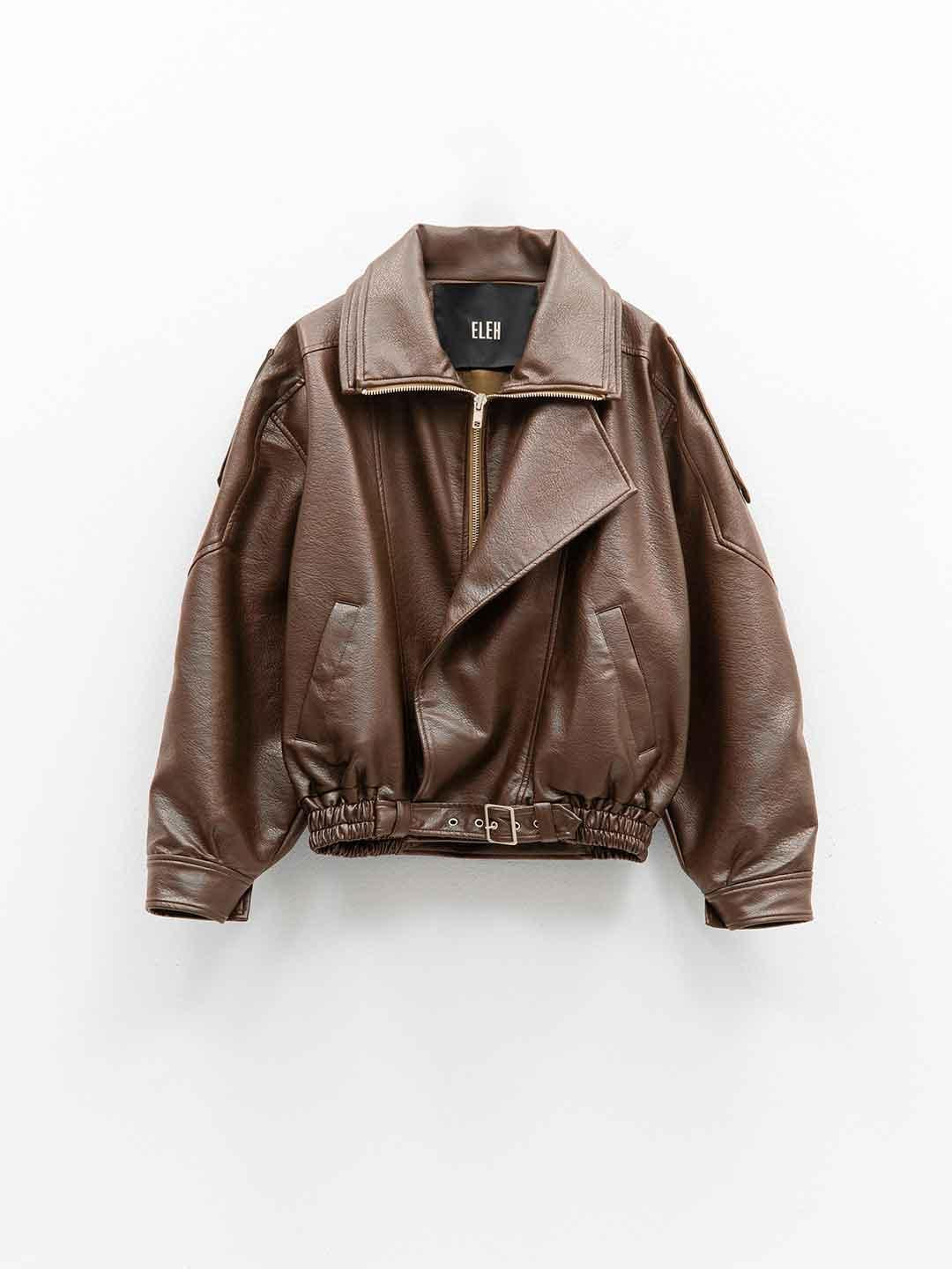 Eleh giubbino marrone chiodo 0152 MARRONE ELEH 