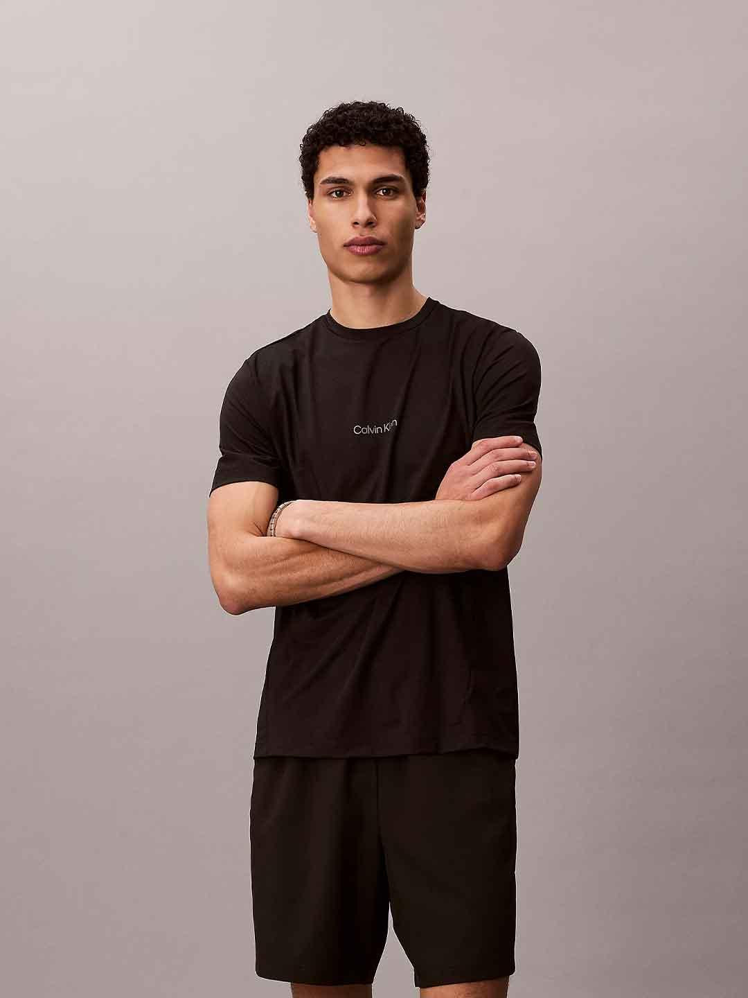 Calvin Klein t-shirt nero con stampa bianca LV00NM3021 UB1 NERO CALVIN KLEIN 