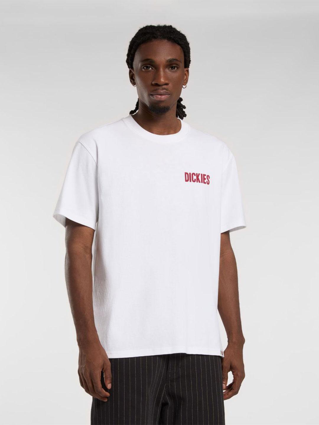 Dickies Slacks Rally t-shirt bianco con stampe rosso DK0A4Z8UOWH1 BIANCO DICKIES 