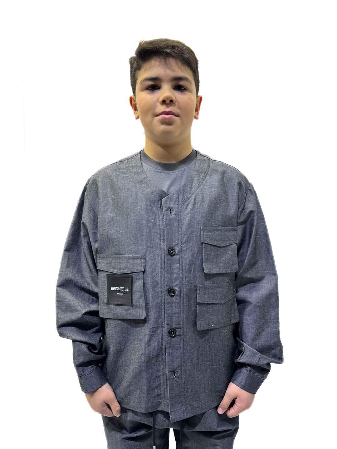 Yes London camicia kids grigio JR6039 GRIGIO YES LONDON 