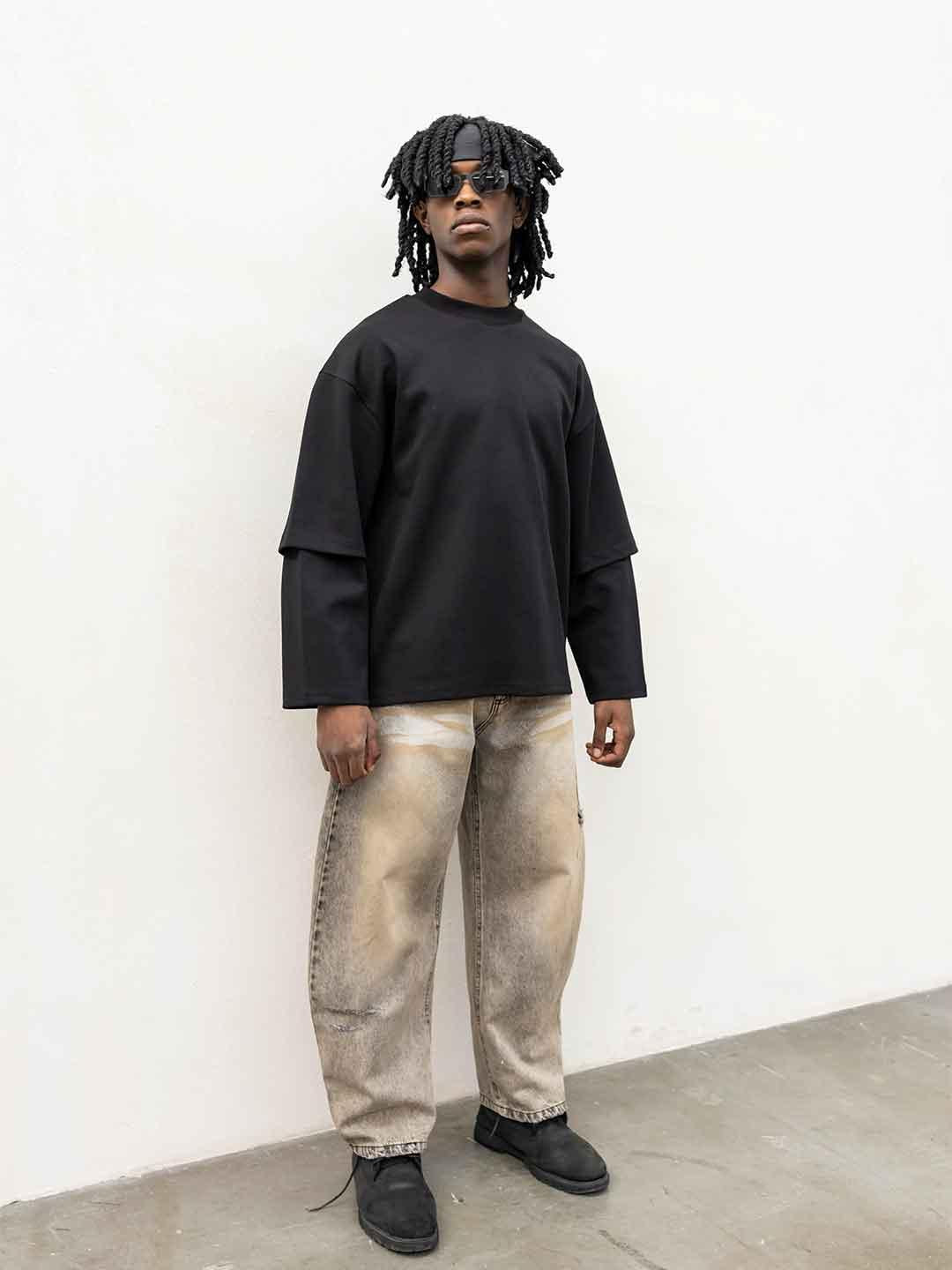 Present Day t-shirt nero long sleeve PRS062 NERO PRESENT DAY 