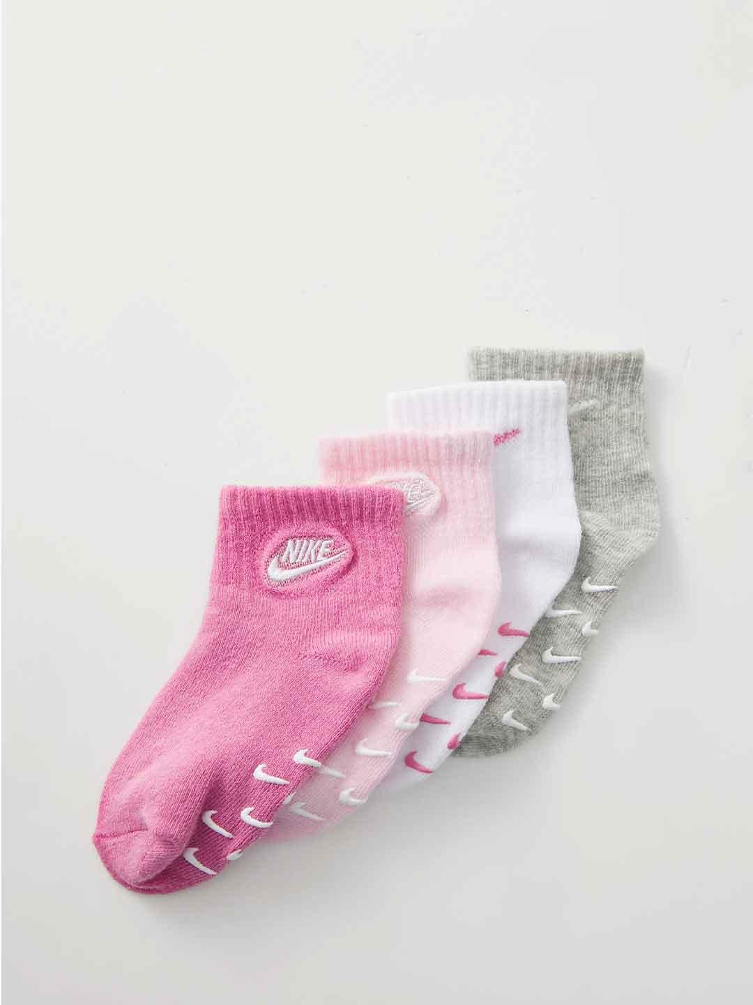 Nike calzini kids rosa set da 4 paia antiscivolo NN1270-ACG ROSA NIKE 