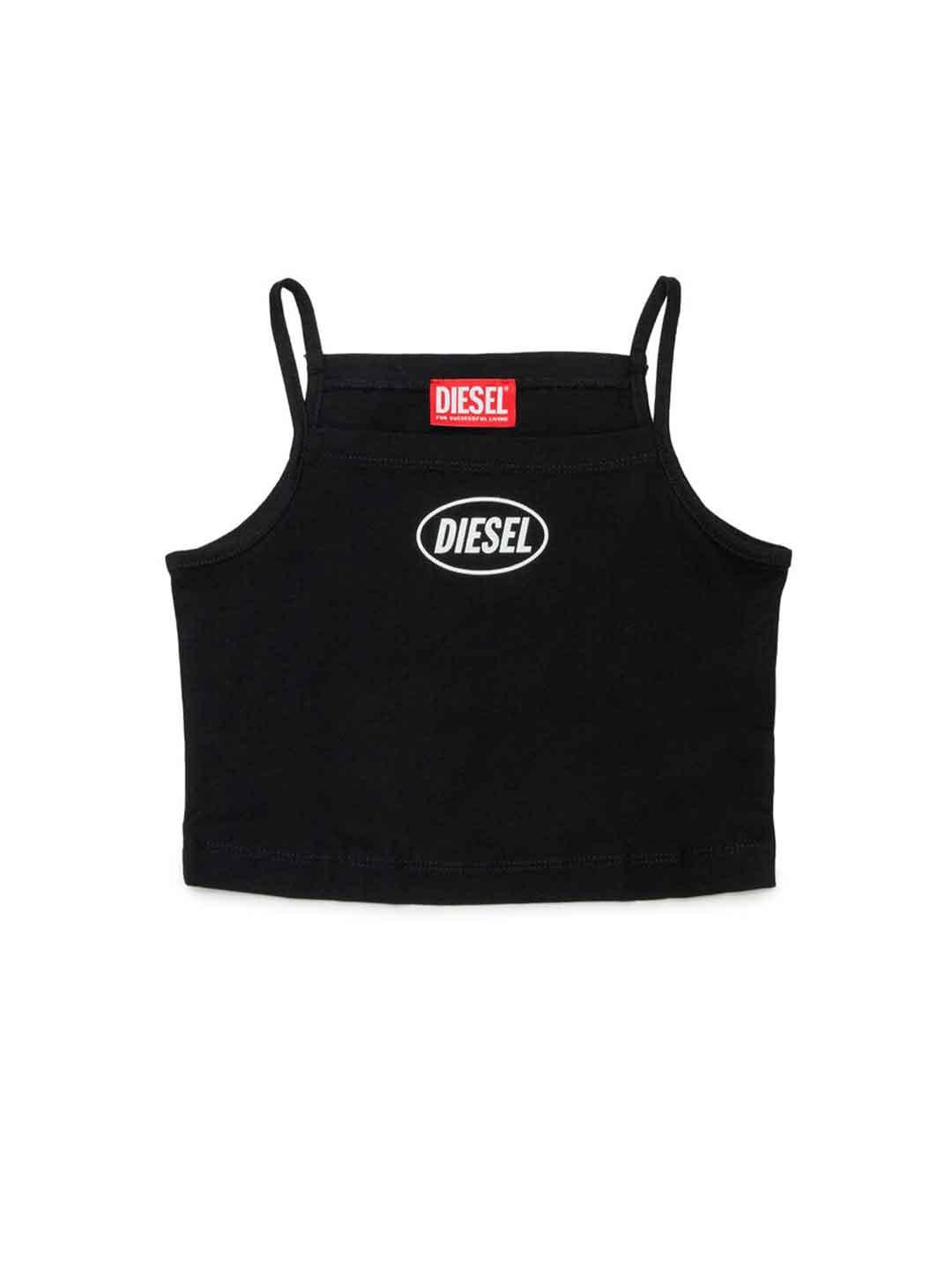 Diesel Tedim top nero con logo bianco J02584 0GRAI NERO DIESEL 