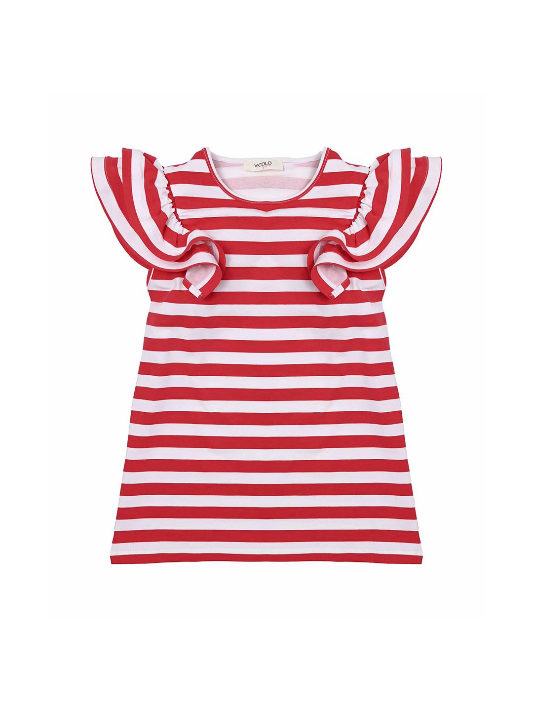 Vicolo abito kids rosso a righe 3145V00367 ROSSO VICOLO 