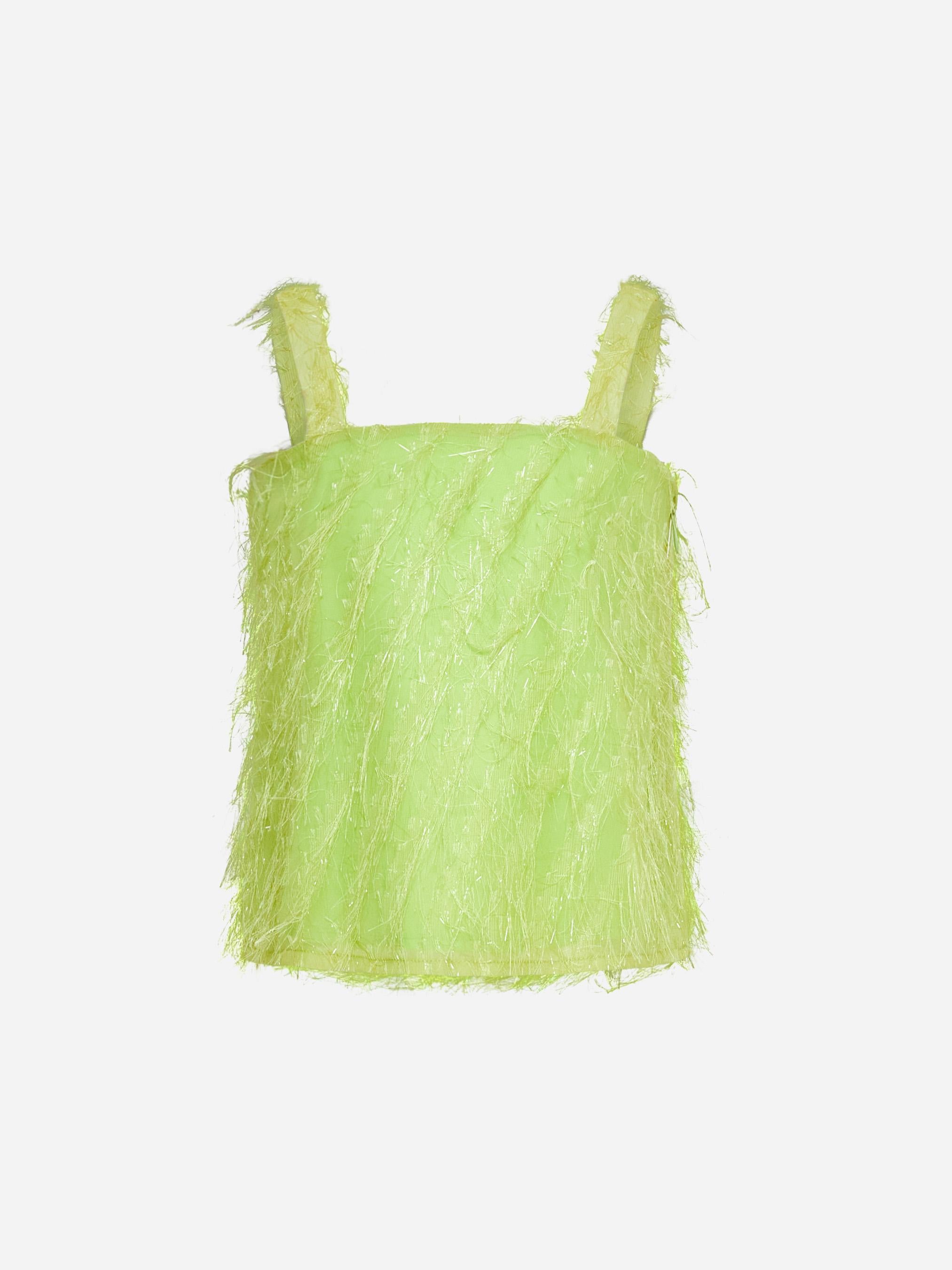 Vicolo kids top verde lime con frange 3146C0829 VERDE VICOLO 