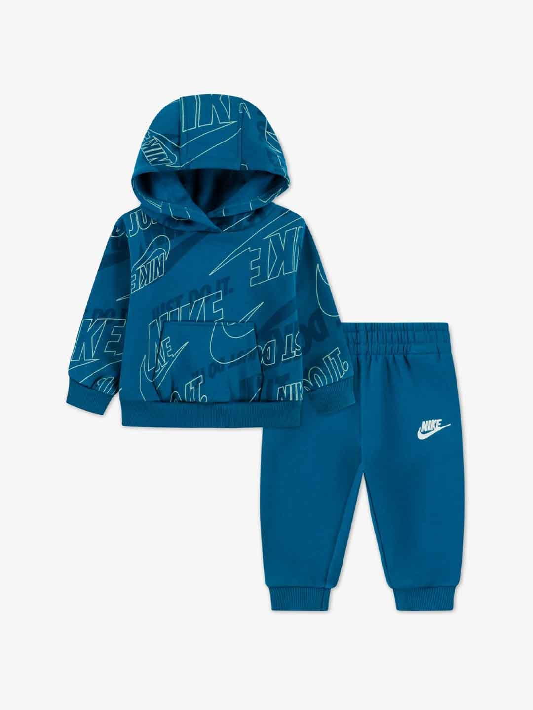 Nike coordinato kids ottanio multilogo 66N486-E54 OTTANIO NIKE 
