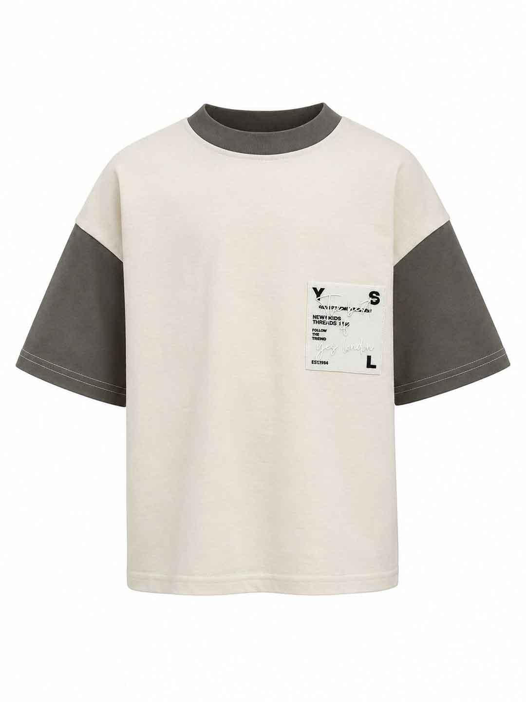 Yes London t-shirt kids panna e fango 4-16 anni JR2174 PANNA YES LONDON 