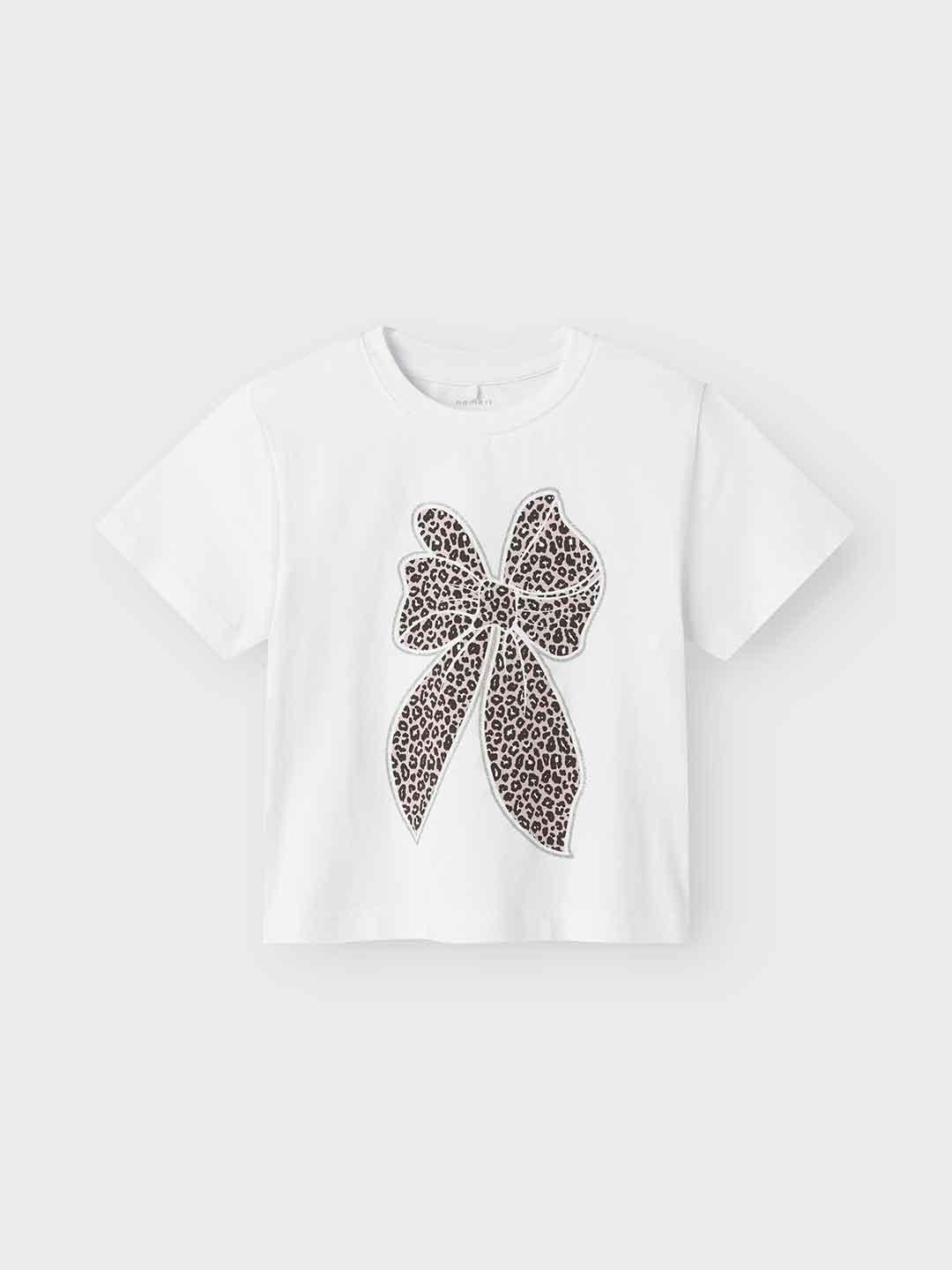 Name It t-shirt kids bianco con fiocco maculato 13245691 BIANCO NAME IT 