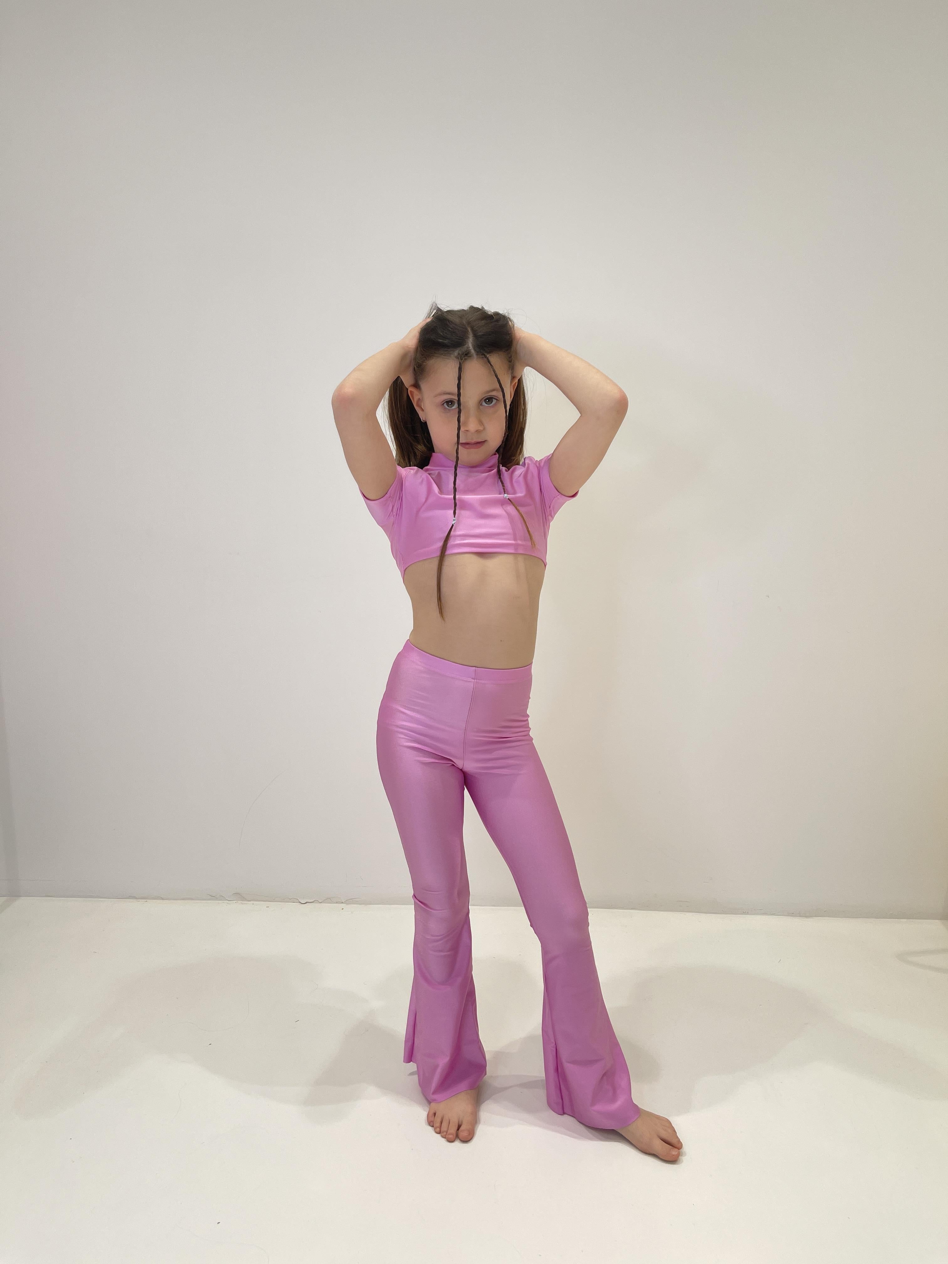 Island Coco leggings kids rosa a zampa AB-ICJ07 ROSA ISLAND COCO 