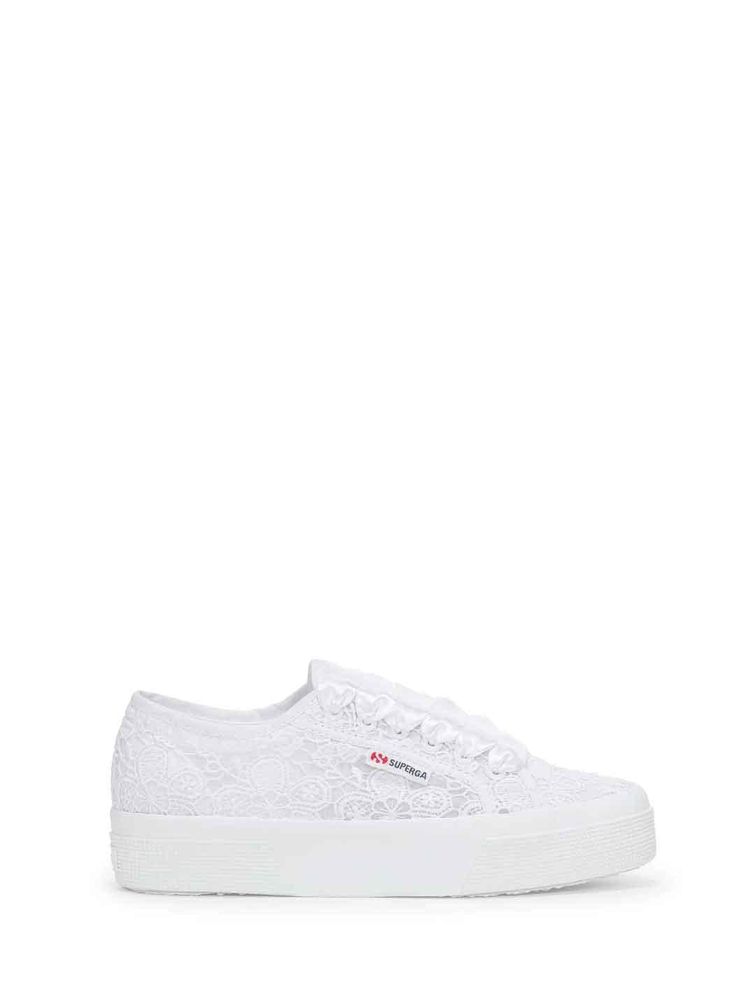 Superga 2740 Flower sneakers bianco in macrame<BR/> S2136QW BIANCO SUPERGA 