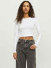 JJXX Feline t-shirt bianco manica lunga