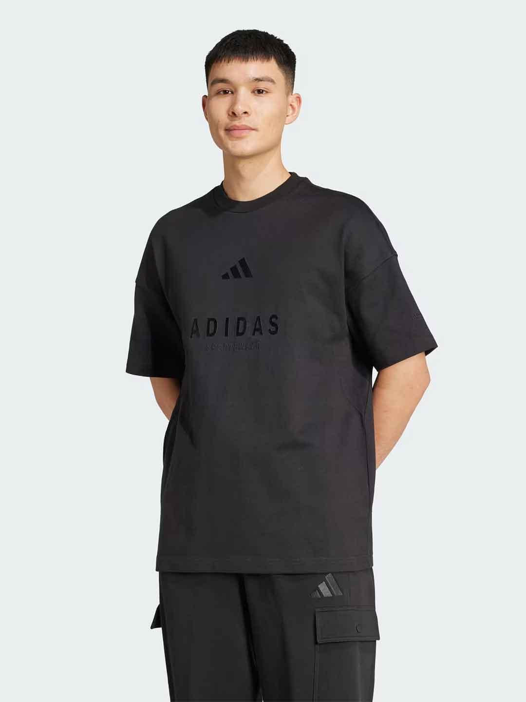 Adidas t-shirt nero con grafica JL6549 NERO ADIDAS 