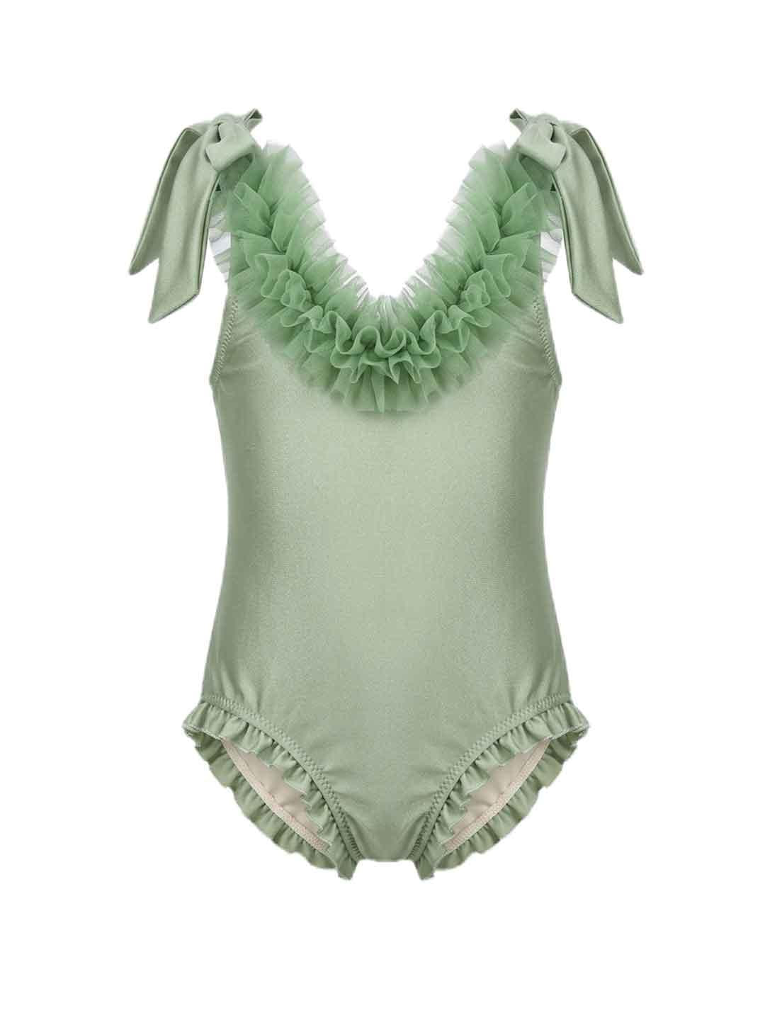 Island Coco costume kids verde intero con tulle 9-36 mesi ICJ105 VERDE ISLAND COCO 
