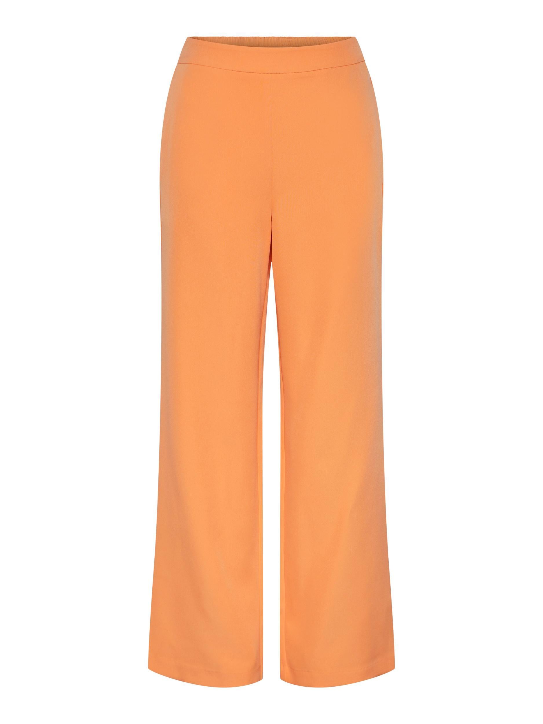 Pieces pantaloni arancio sartoriali con fondo ampio 17140744 ARANCIO PIECES 