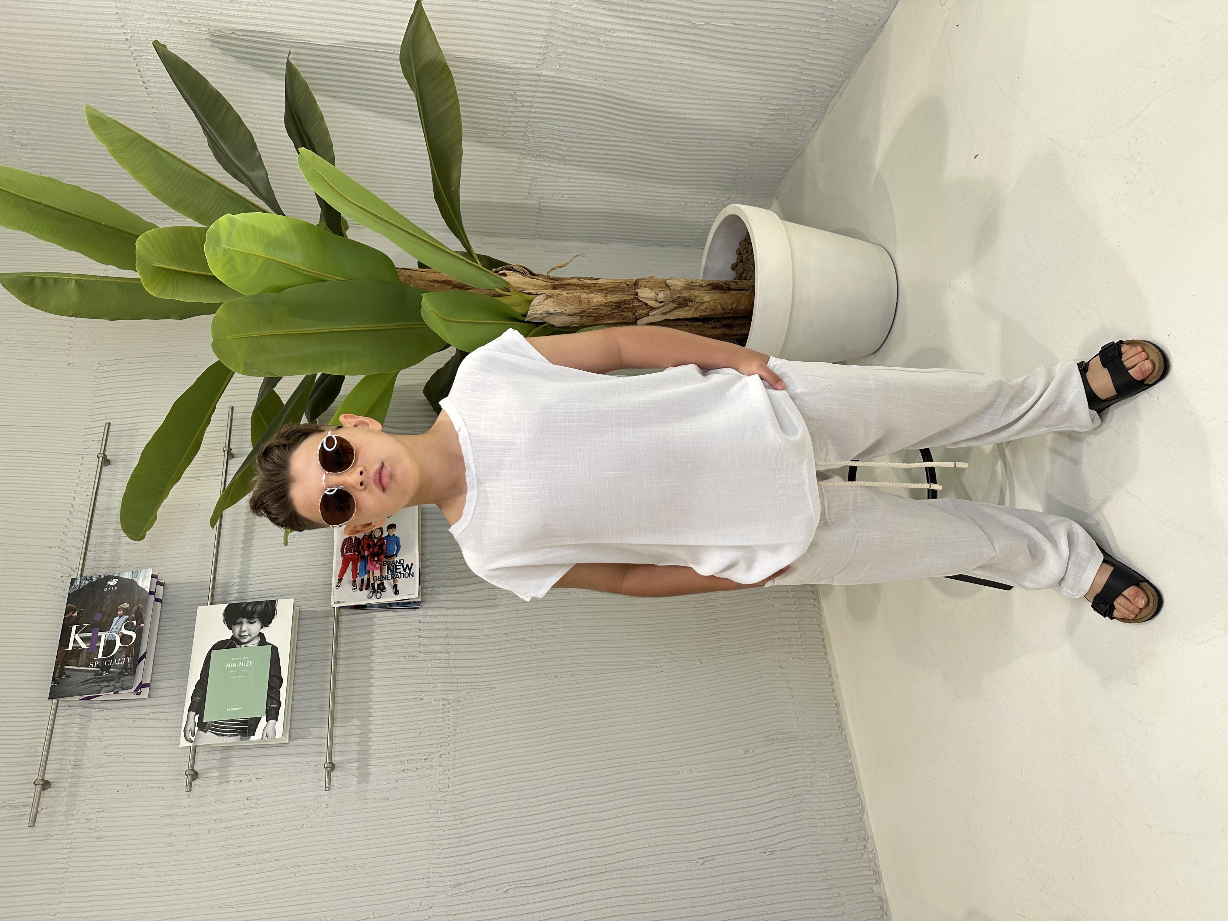 Louis Dieudonne' t-shirt kids bianco smanicata T-SHIRT S BIANCO LOUIS DIEUDONNE' 