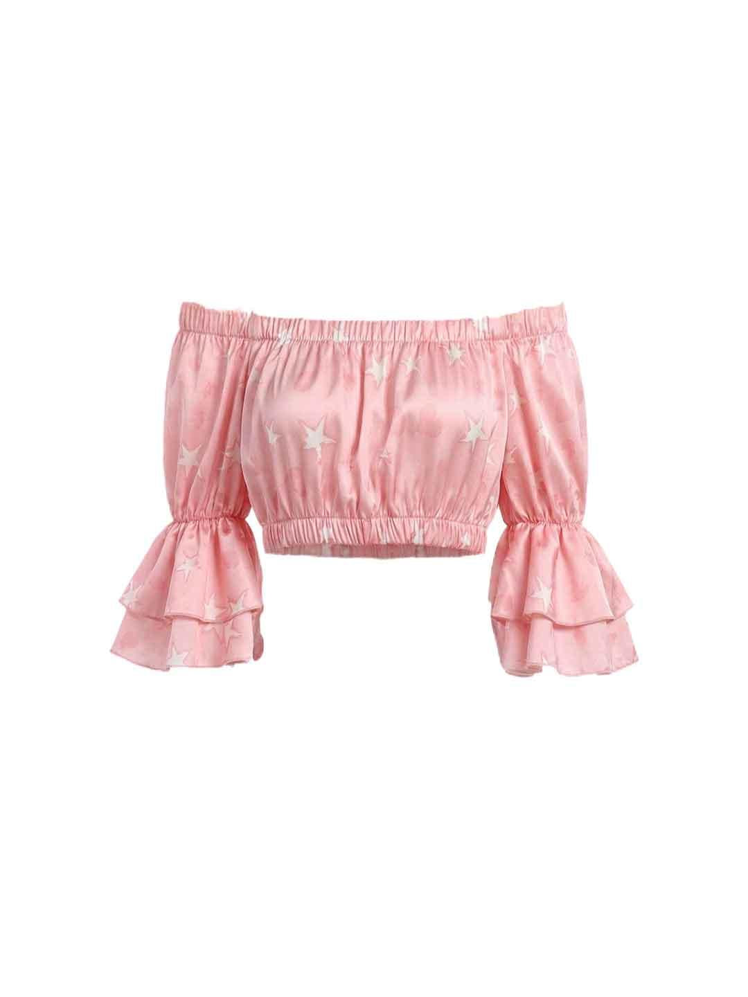 Marc Ellis top rosa con stampa stelle 4-16 anni JMJTPP03302 ROSA MARC ELLIS 
