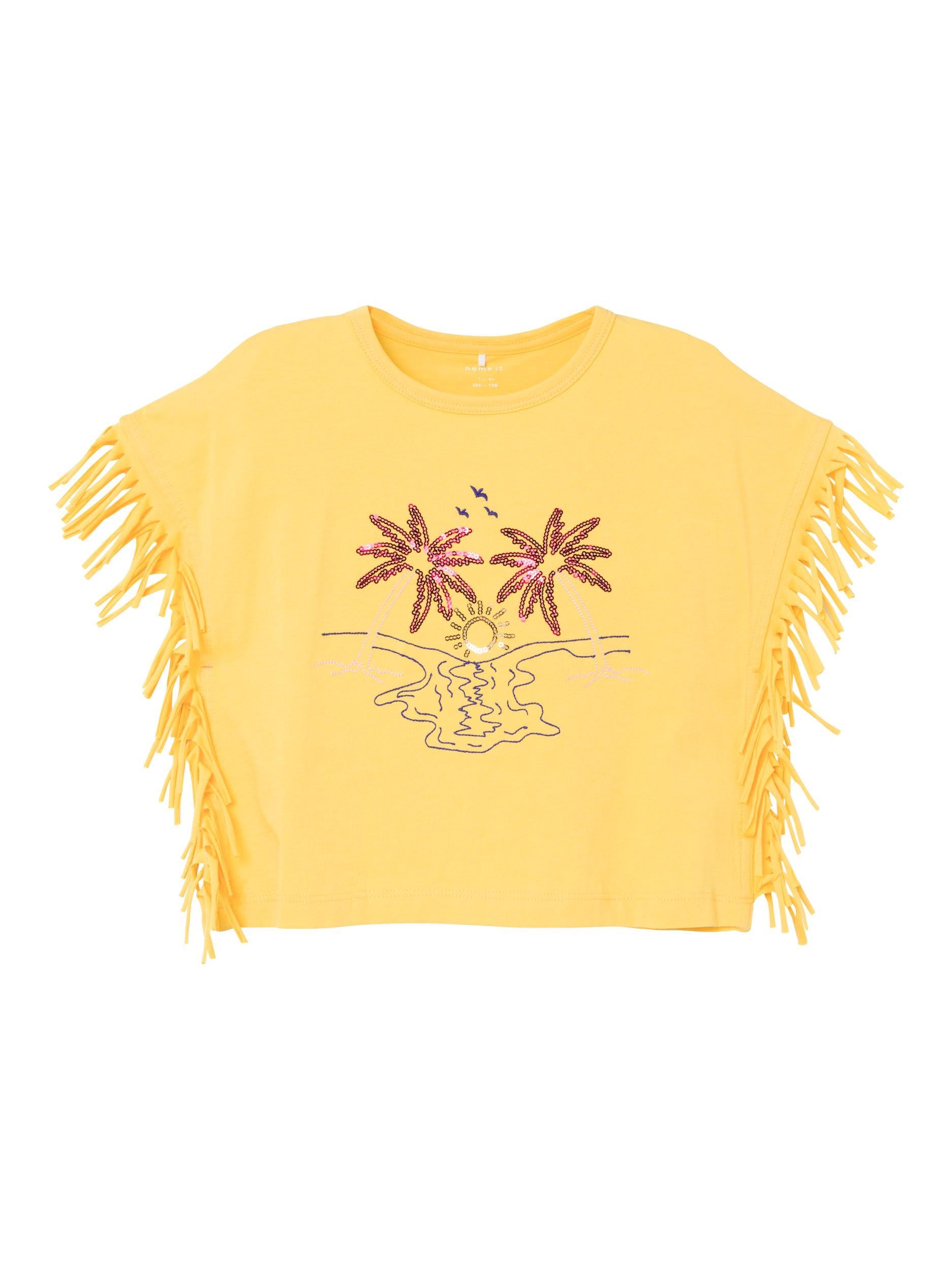 Name It canotta kids giallo crop con frange 13228517 GIALLO NAME IT 