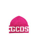 GCDS cappello kids rosa in lana