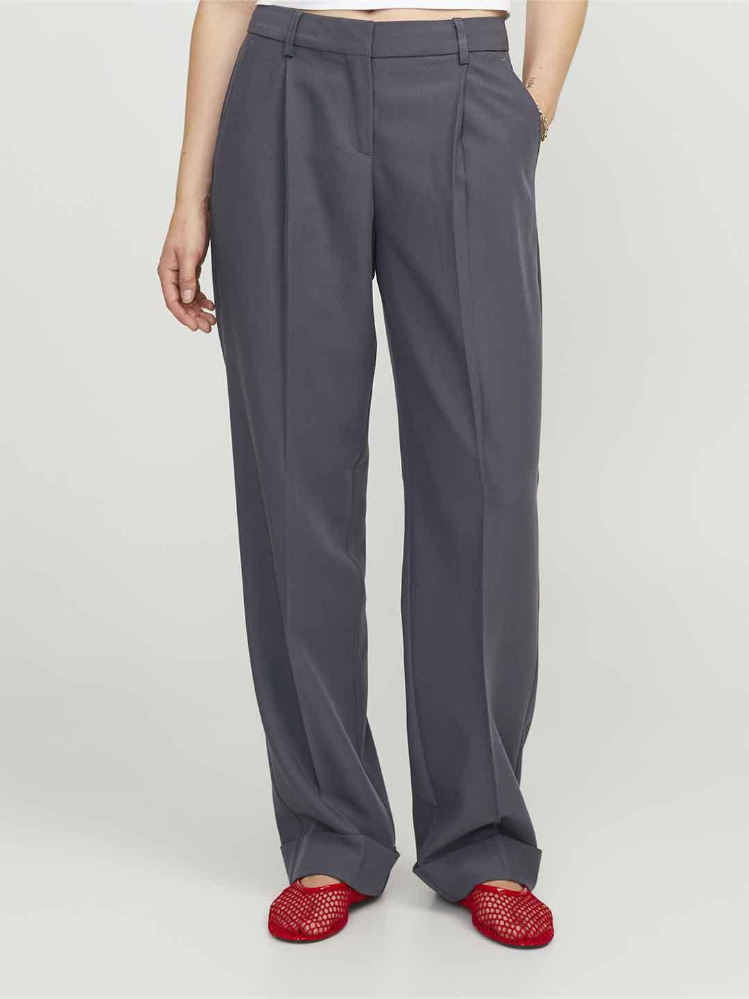 JJXX Mary pantalone grigio con risvolto 12236944 GRIGIO JJXX 