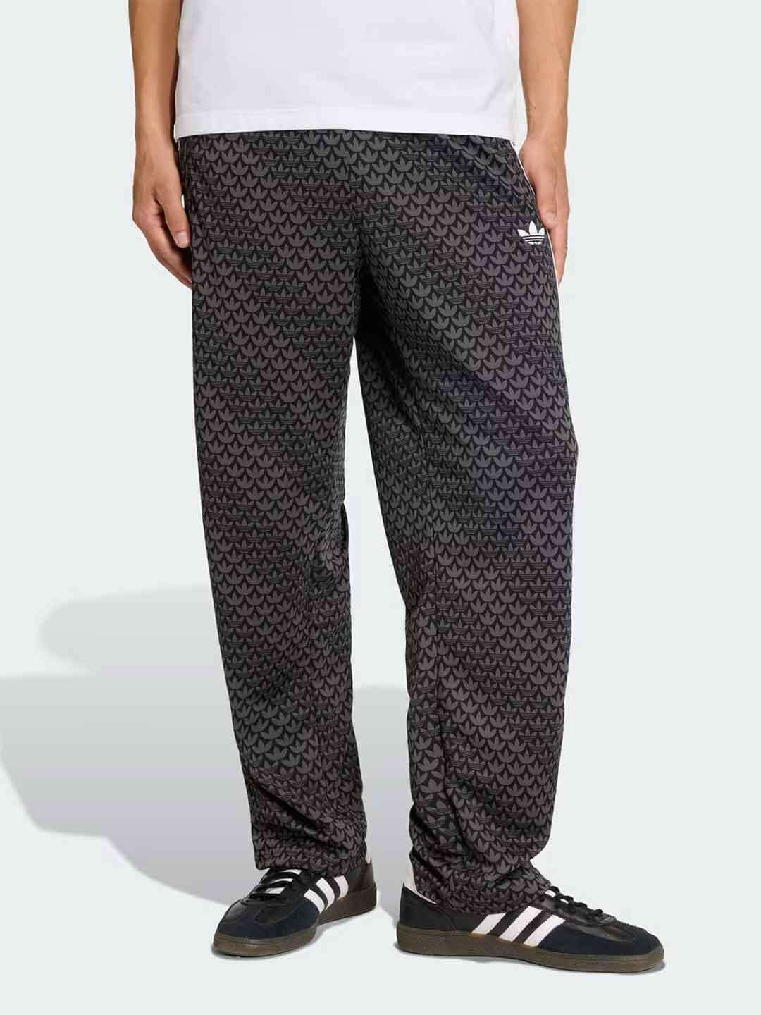 Adidas Firebird pantalone nero multilogo KC9159 NERO ADIDAS 