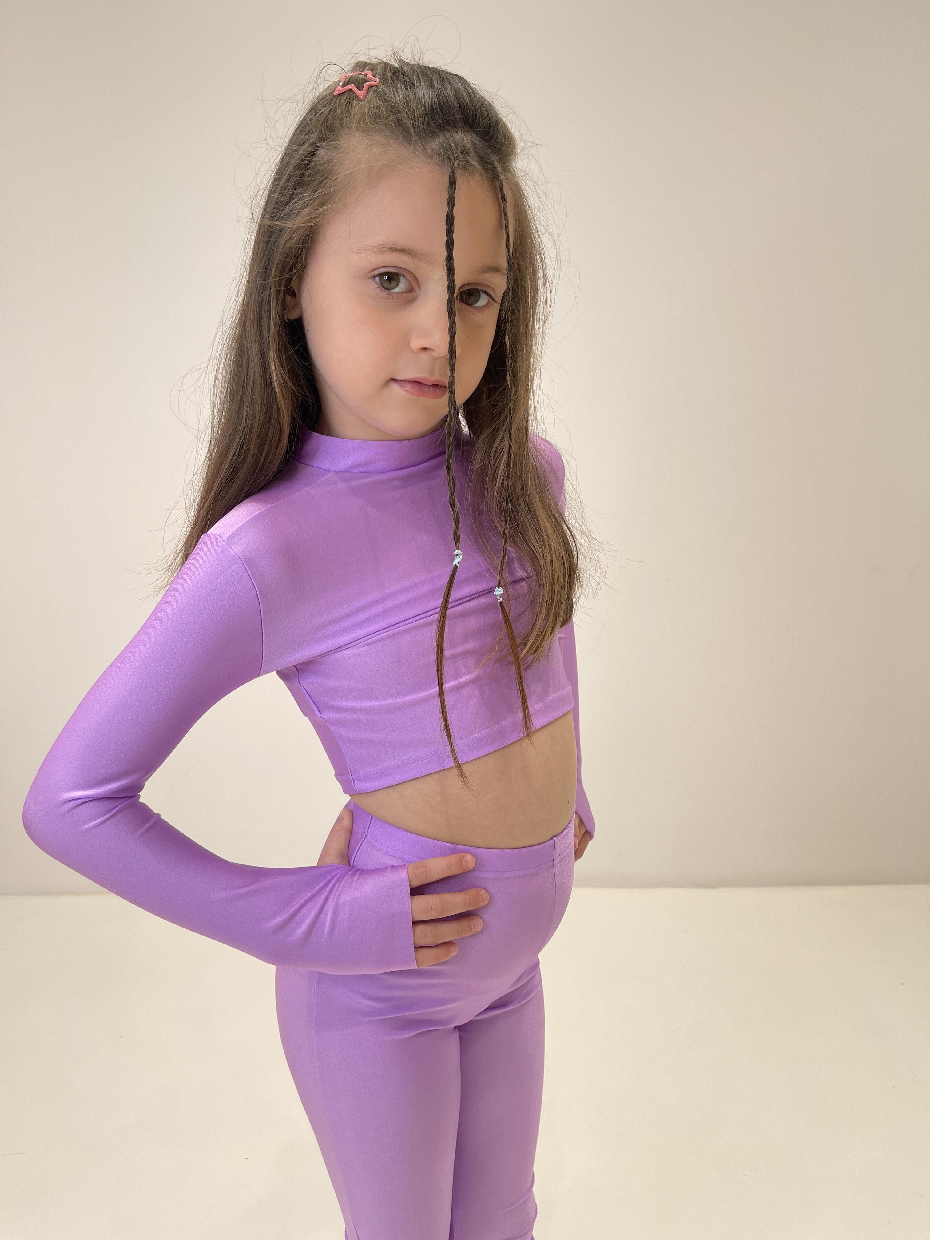 Island Coco t-shirt kids lilla manica a guanto AB-ICJ09 LILLA ISLAND COCO 