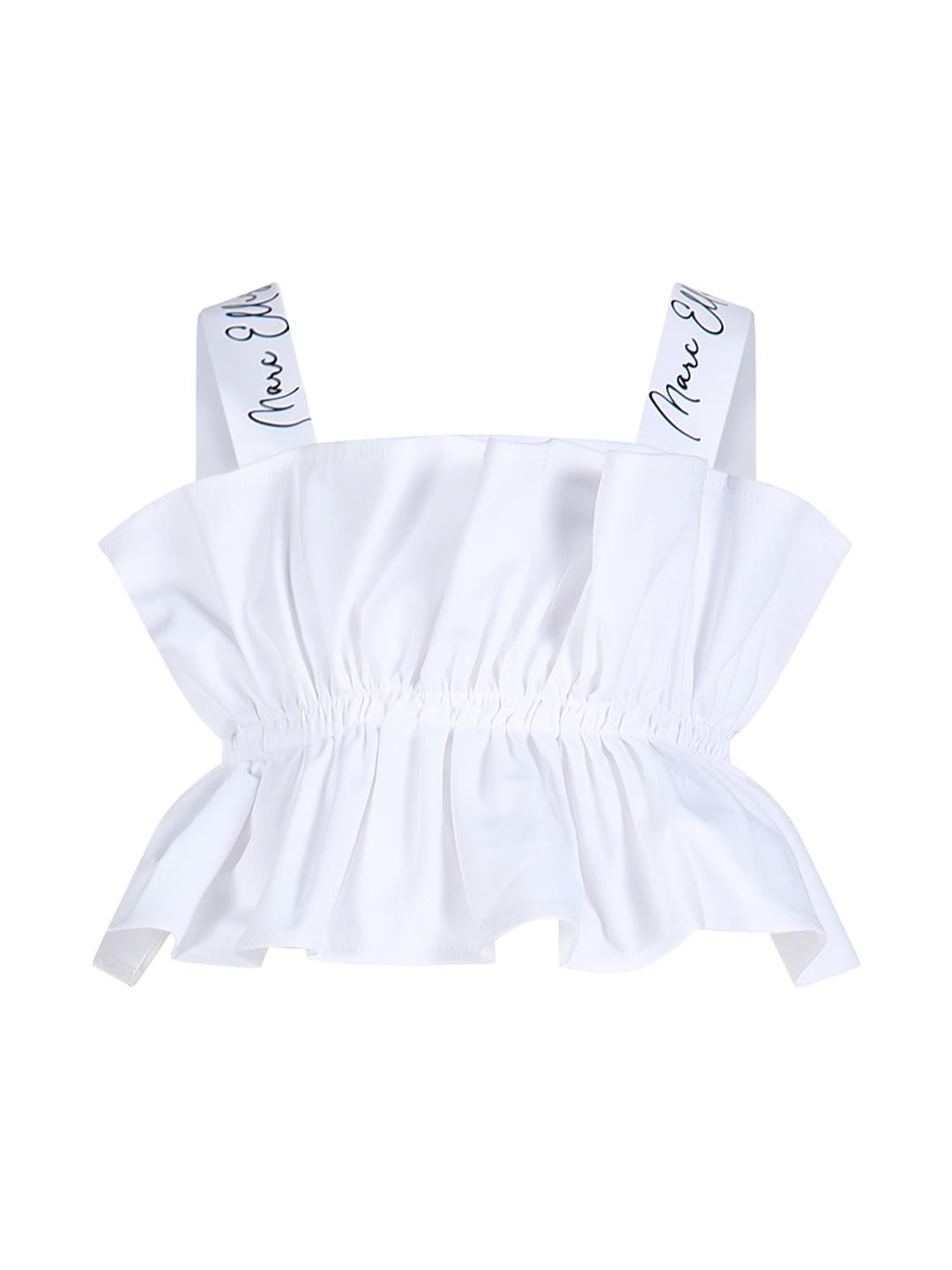Marc Ellis top kids bianco con bretelle logate JMJTP16483 BIANCO MARC ELLIS 