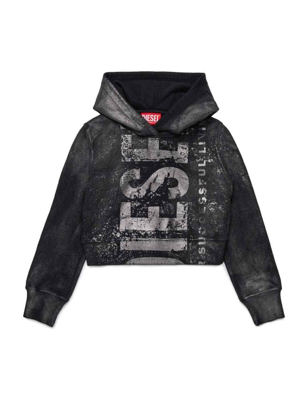Diesel Slimphood felpa nero crop J02376 KYAZU NERO DIESEL 