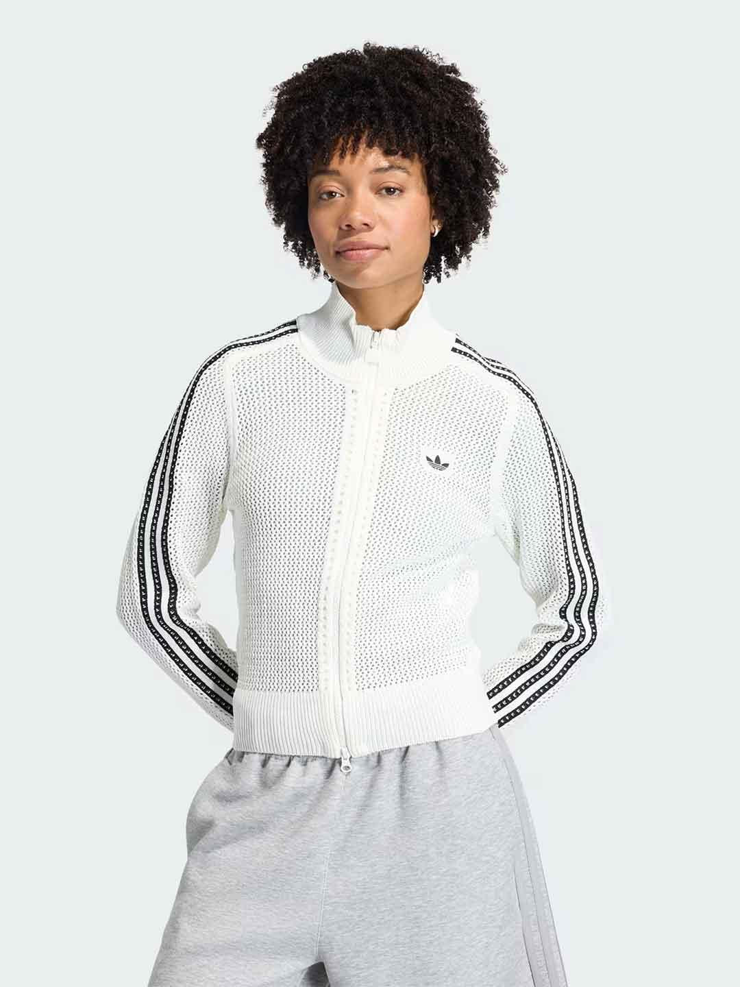 Adidas Firebird felpa panna in crochet KC6496 PANNA ADIDAS 