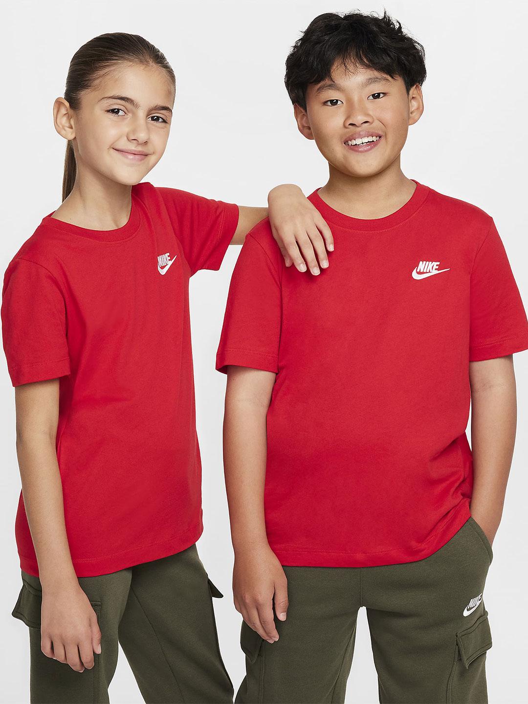 Nike t-shirt kids rosso con logo bianco FZ5177-657 ROSSO NIKE 