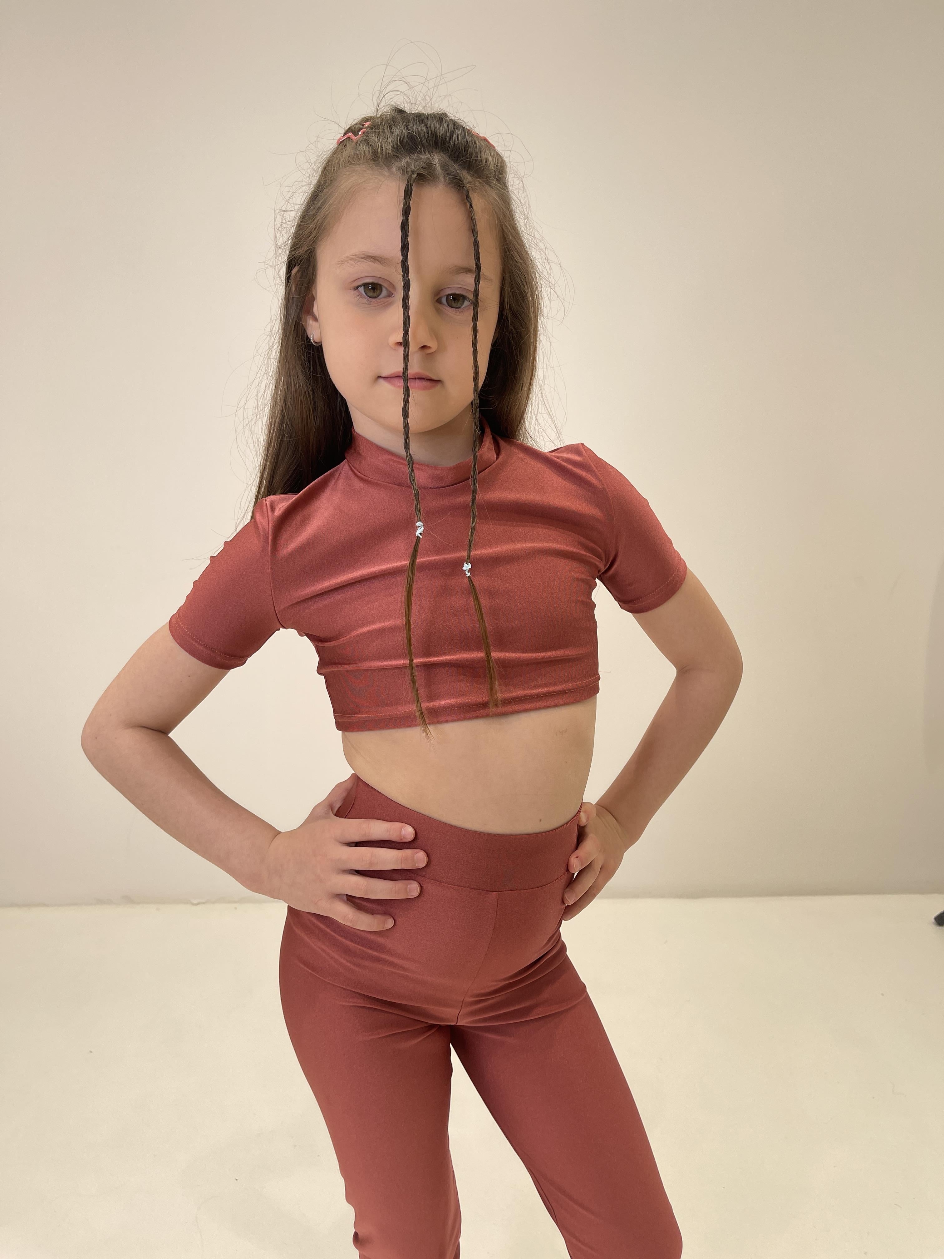 Island Coco maglia kids bronzo crop AB-ICJ03 BRONZO ISLAND COCO 
