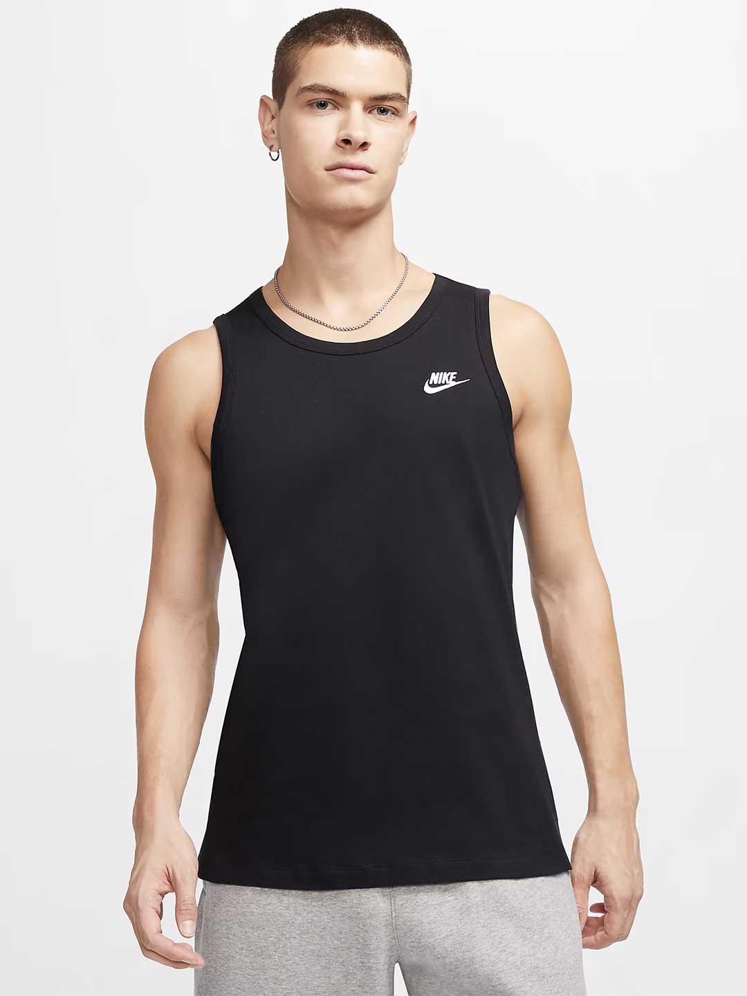 Nike canotta nero con logo BQ1260-010 NERO NIKE 