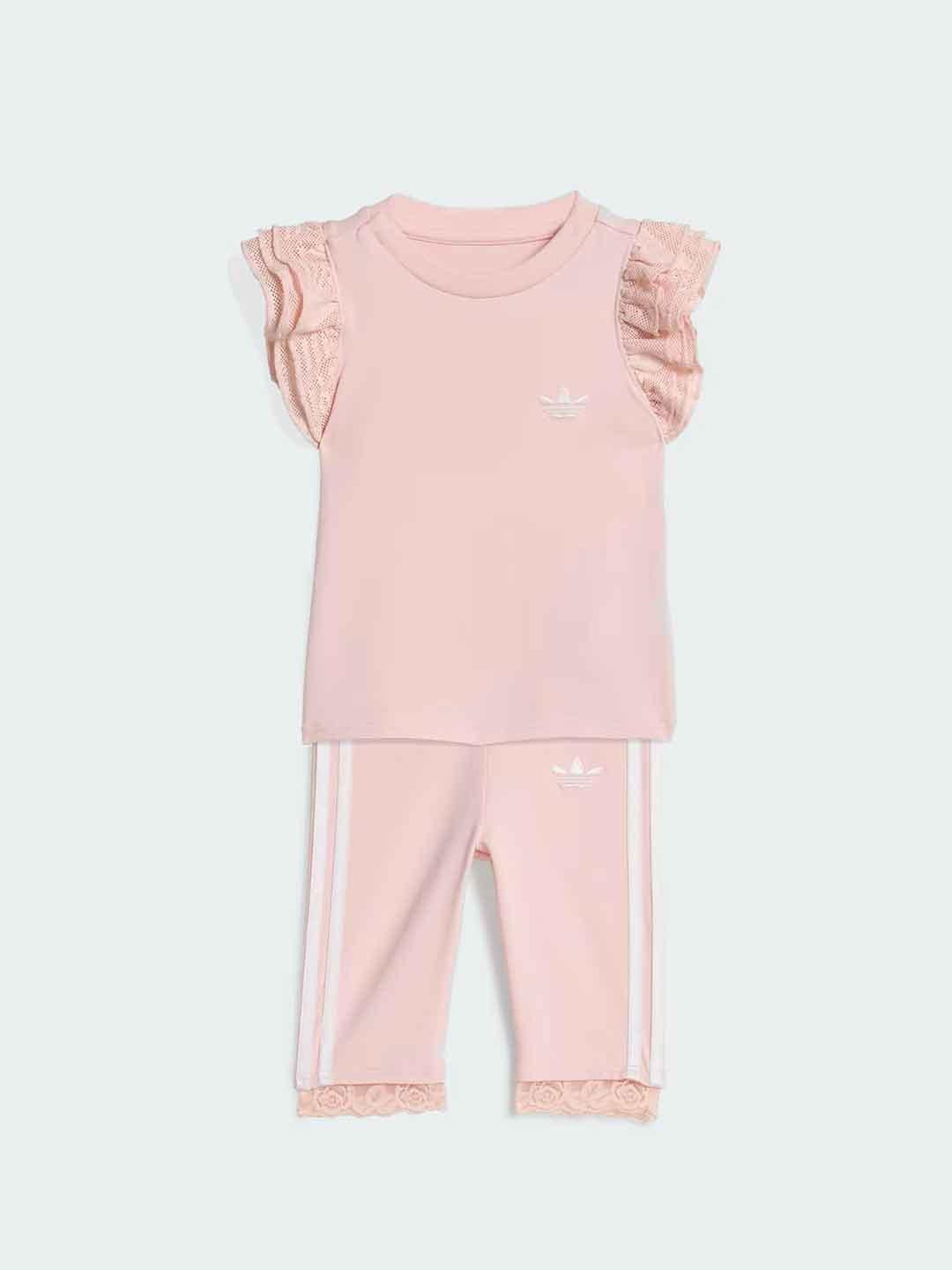 Adidas coordinato kids rosa con merletto KC6799 ROSA ADIDAS 